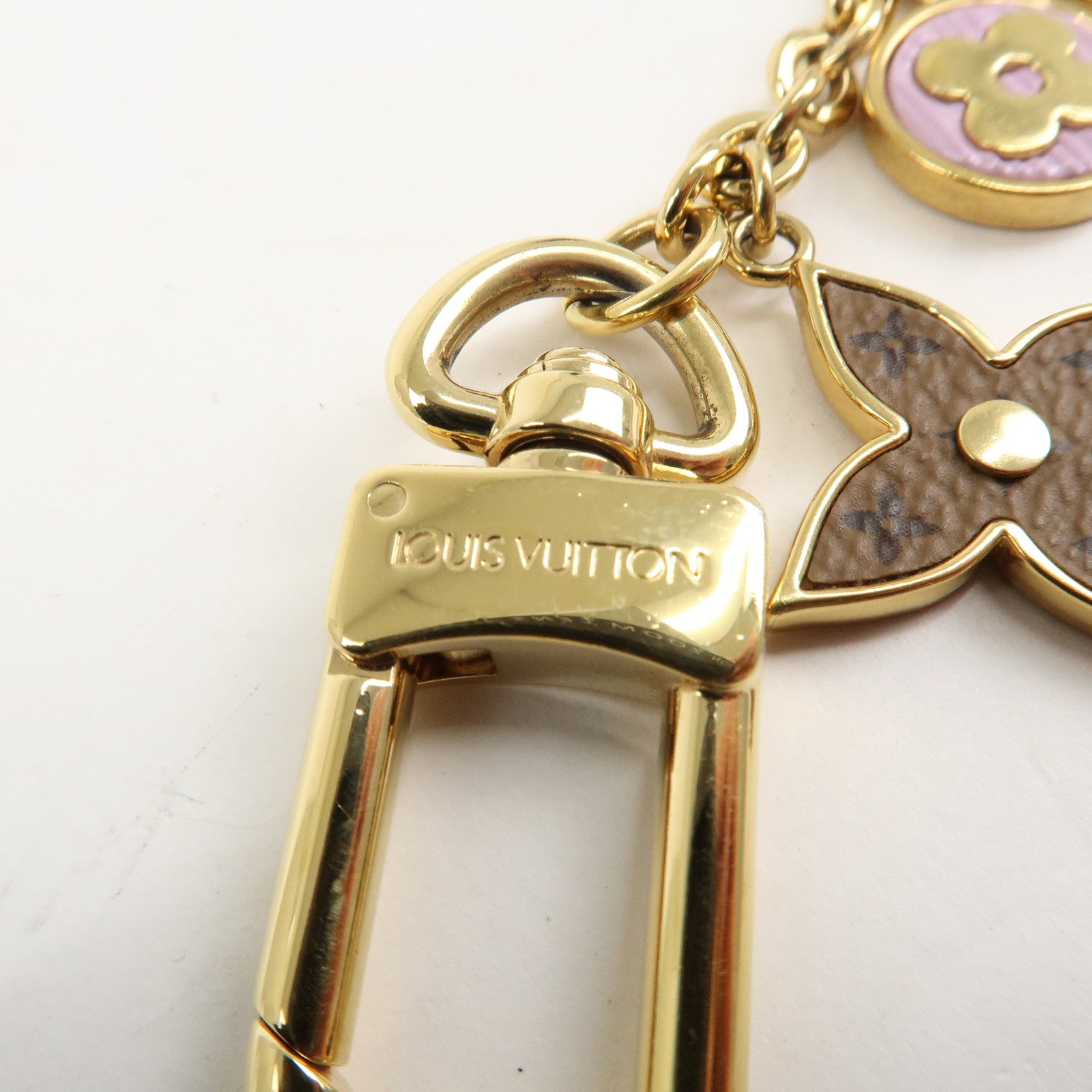 Louis Vuitton Spring Street Bag Charm Key Chain Gold M00540 Used