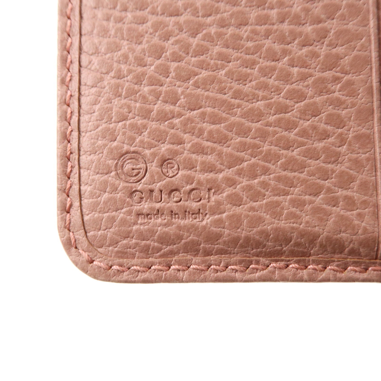 GUCCI GG Canvas Leather Bifold Wallet Beige Pink 346056 Used