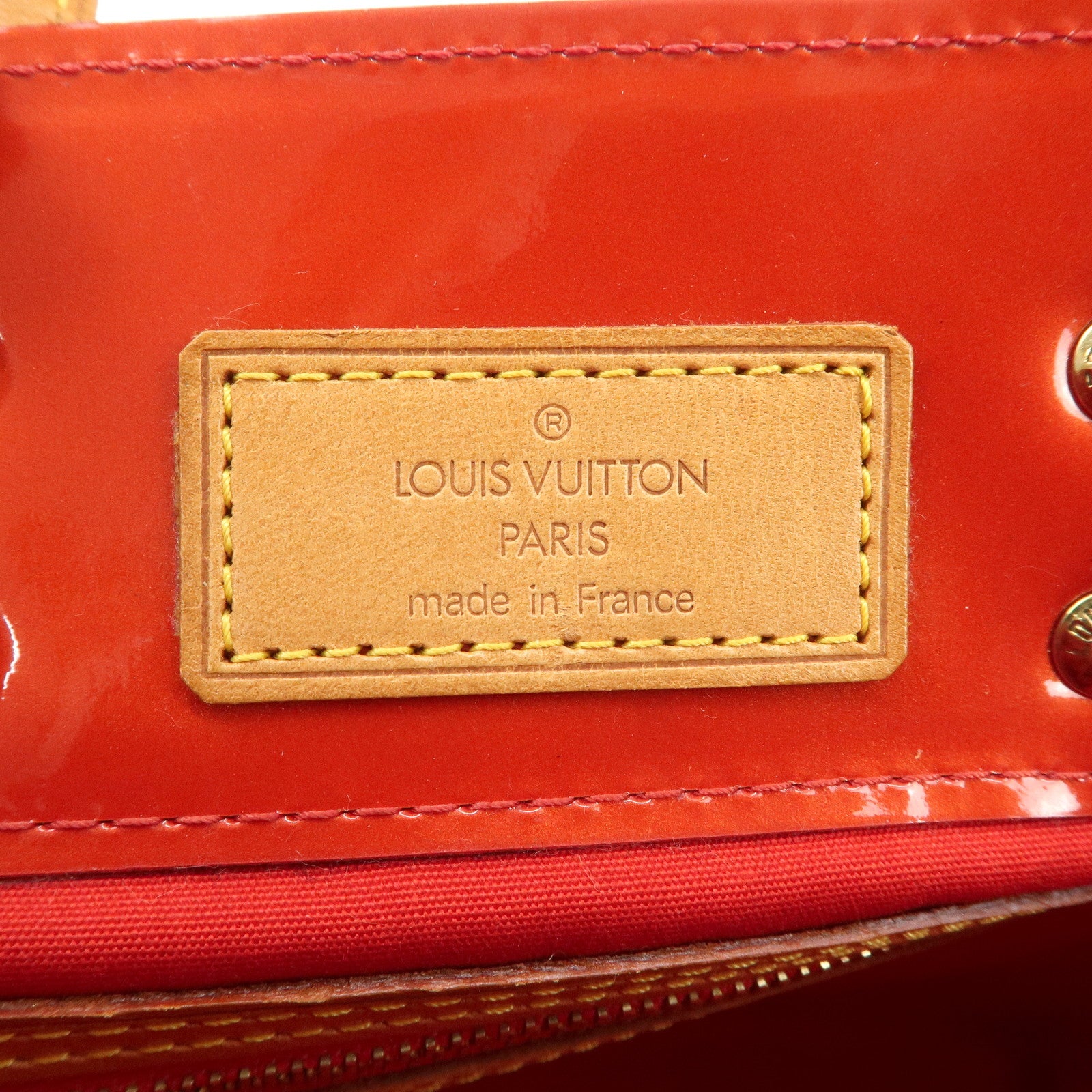 Louis Vuitton Monogram Vernis Lead PM Hand Bag M91088 Rouge Used