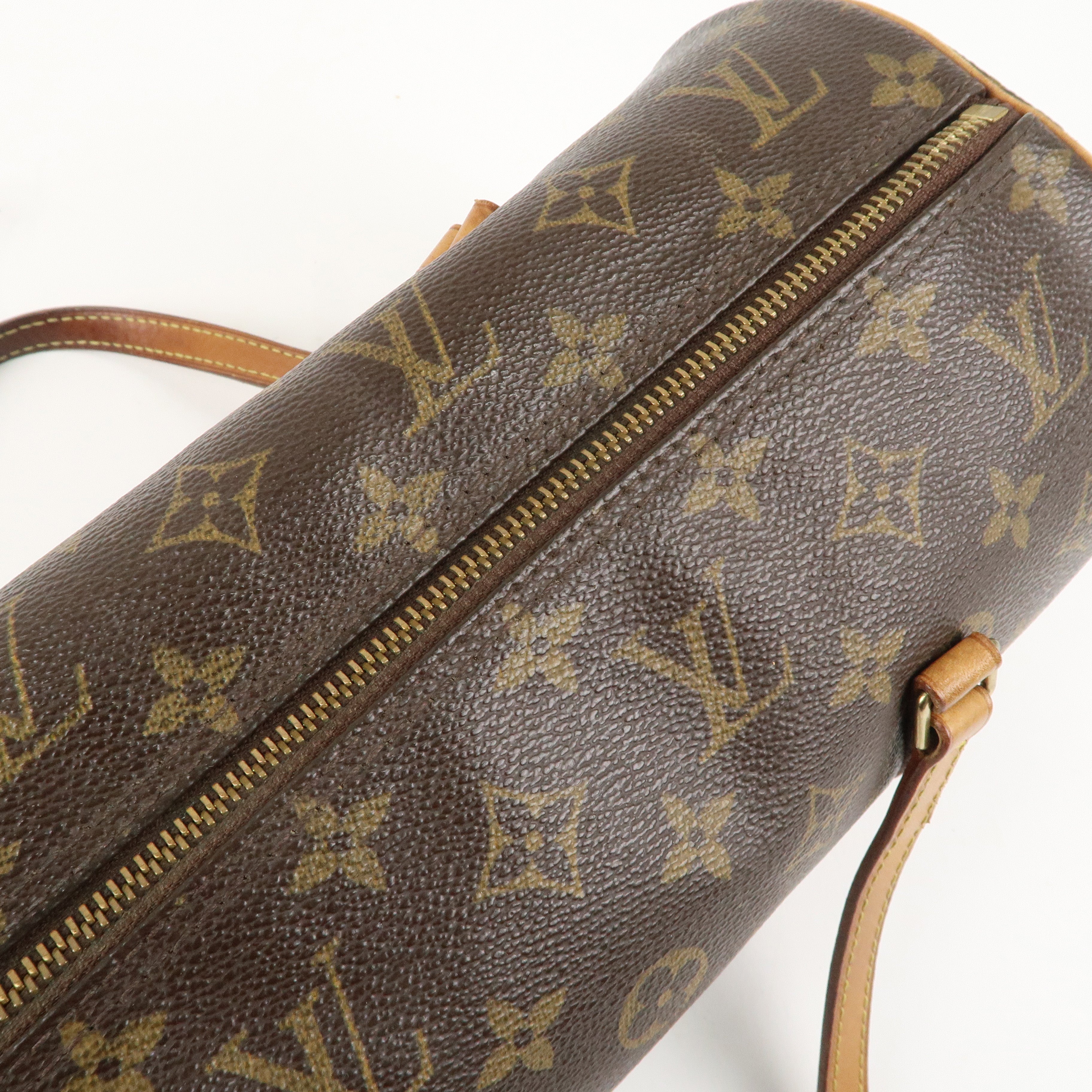 Louis Vuitton Monogram Papillon 30 Hand Bag Brown M51385