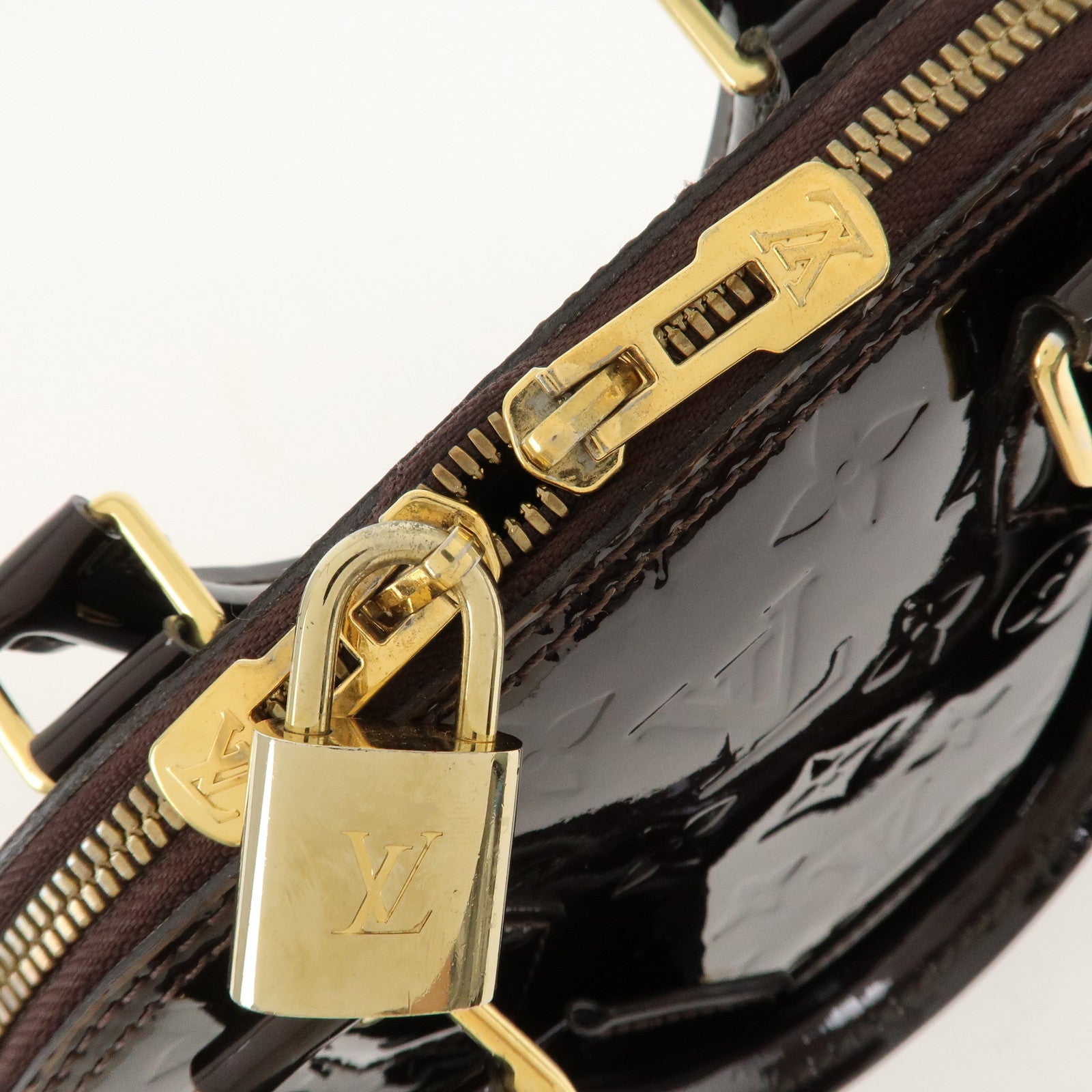 Louis Vuitton Monogram Vernis Alma BB Amarante Hand Bag M91678