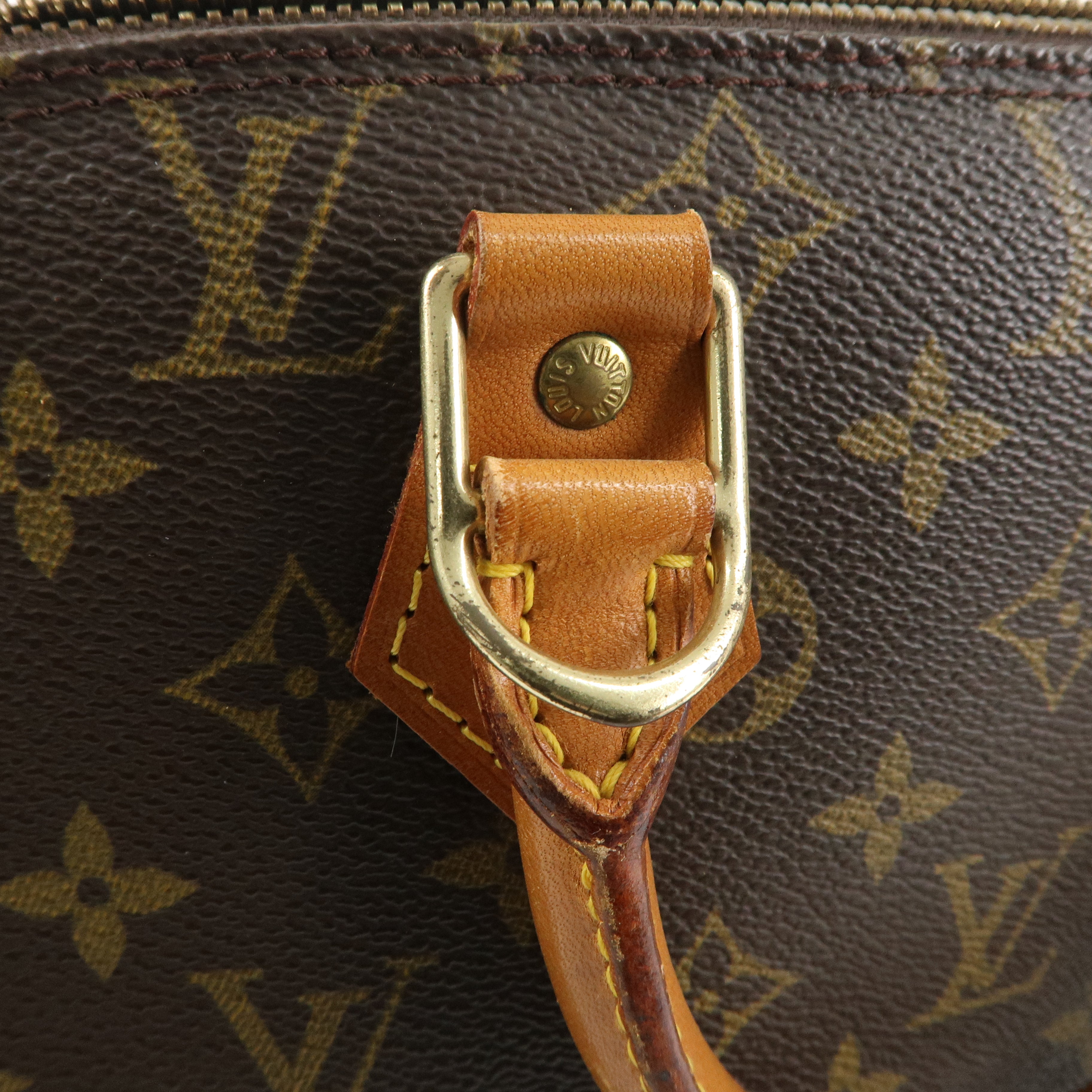 Louis Vuitton Monogram Alma Hand Bag Brown M51130