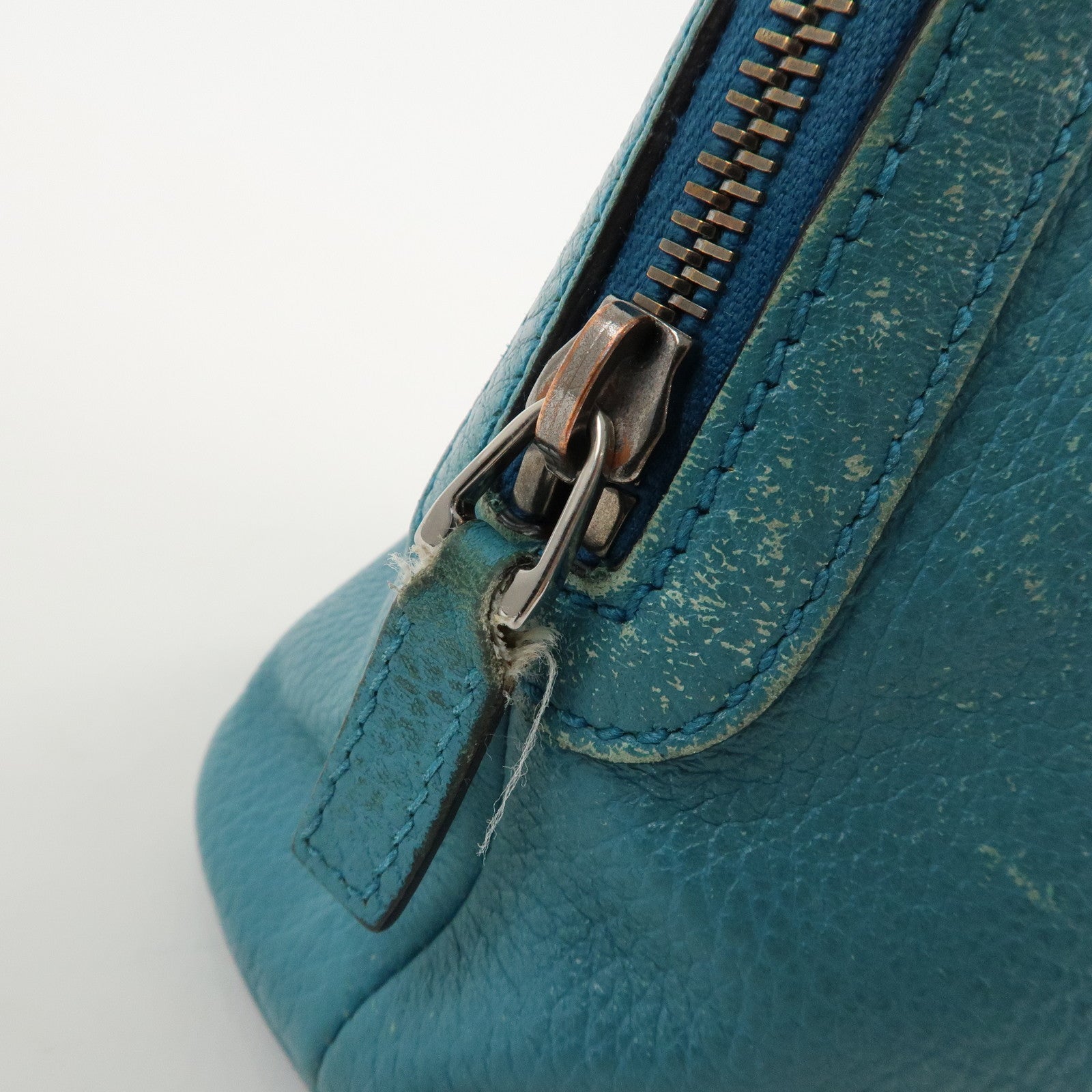 GUCCI Sherry Leather 2Way Shoulder Bag Hand Bag Blue 341504 Used