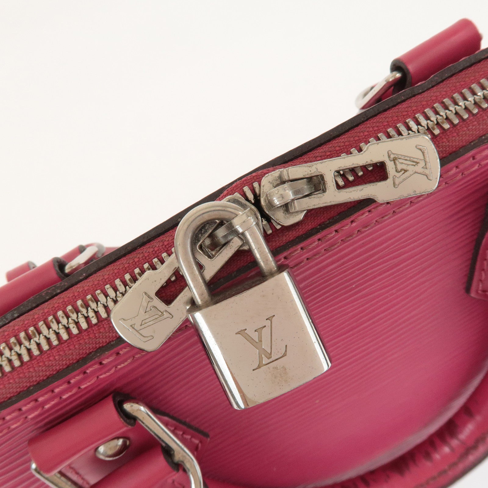 Louis Vuitton Epi Alma PM Hand Bag Fuchsia Pink M40490 Used