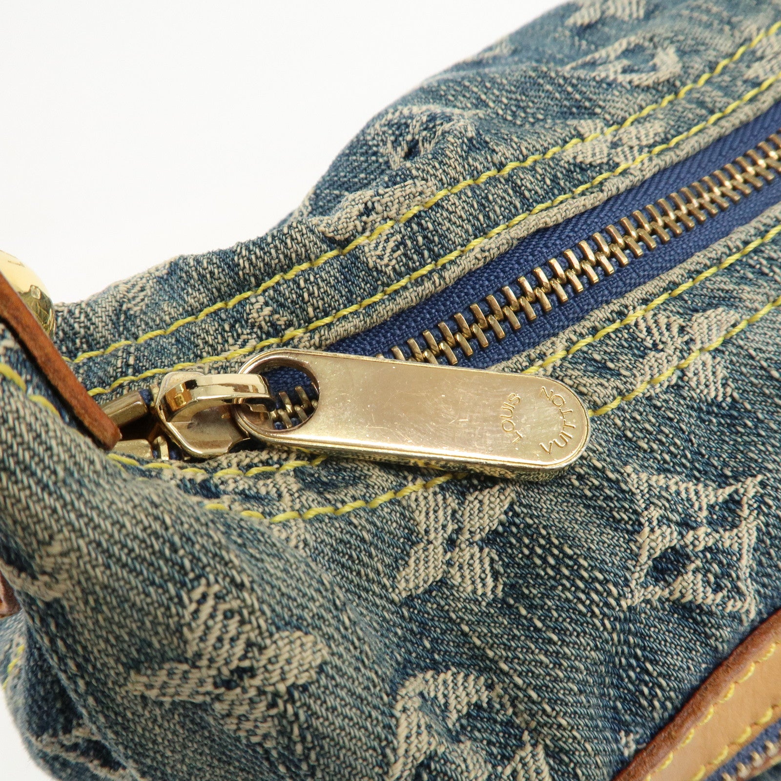 Louis Vuitton Monogram Denim Baggy PM 2Way Shoulder Bag M95049 Used