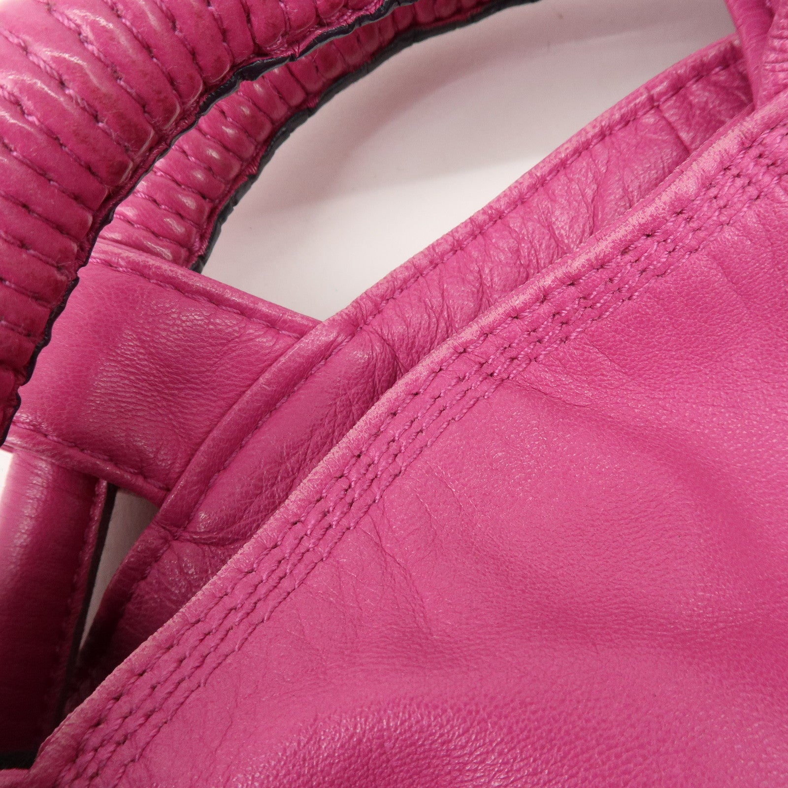 LOEWE Anagram Leather Nappa Aire Hand Bag Pink