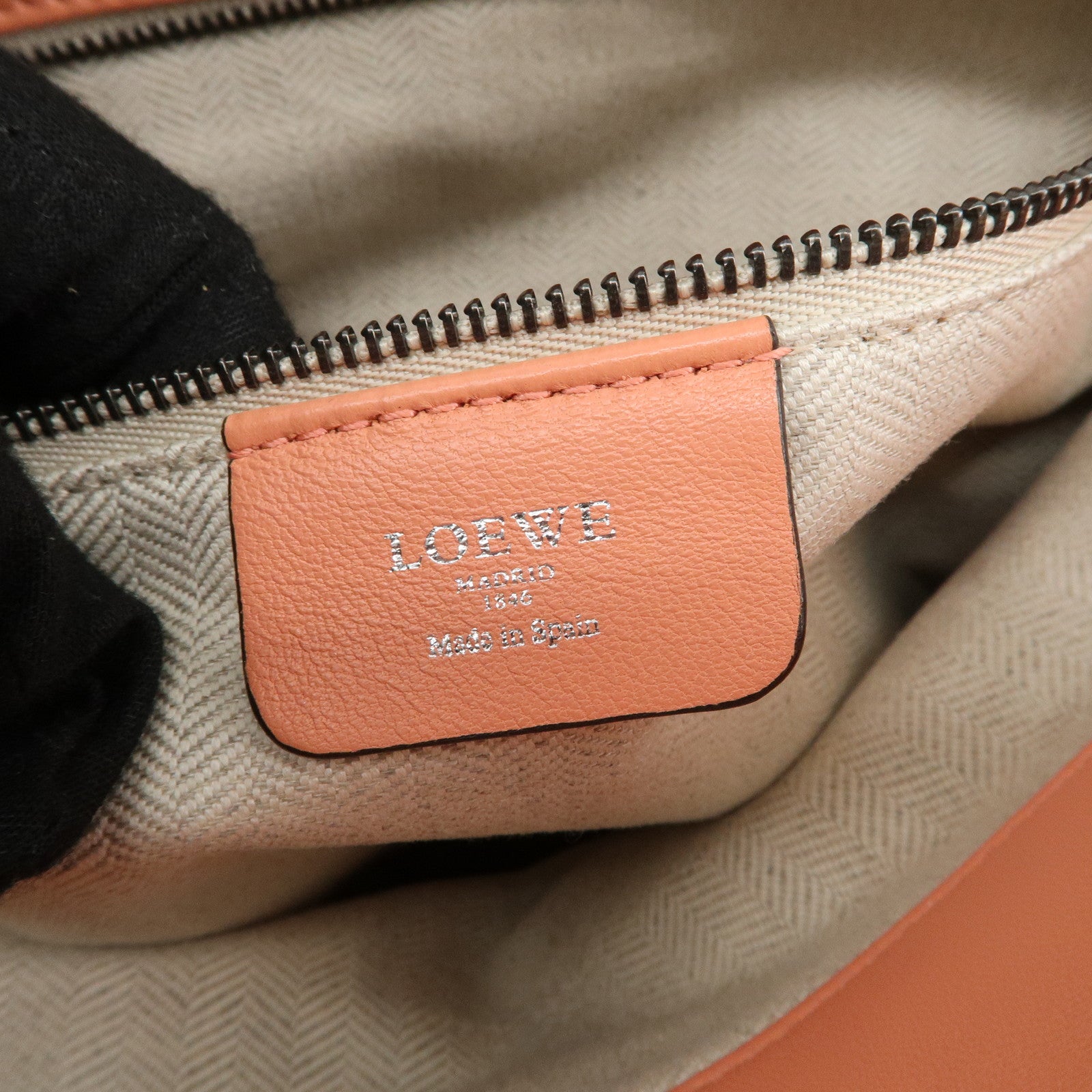 LOEWE Anagram Leather Tote Bag Hand Bag Pink