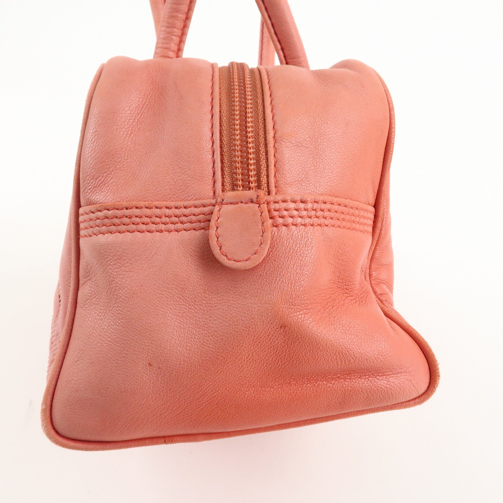 LOEWE Anagram Leather Mini Hand Bag Small Bag Pink Gold Hardware