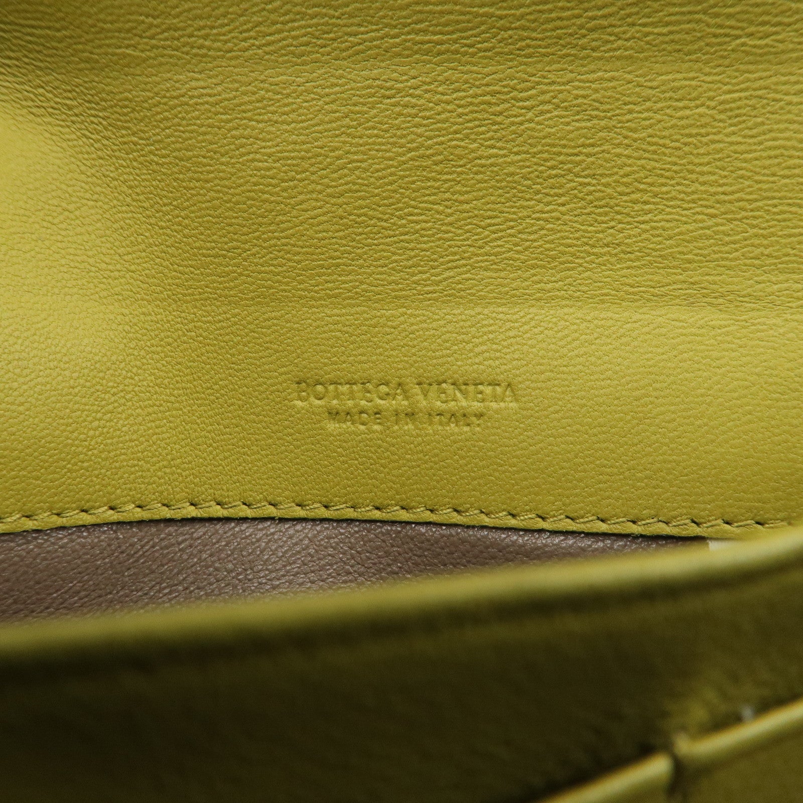 BOTTEGA VENETA Intrecciato Leather Bi-fold Long Wallet Yellow