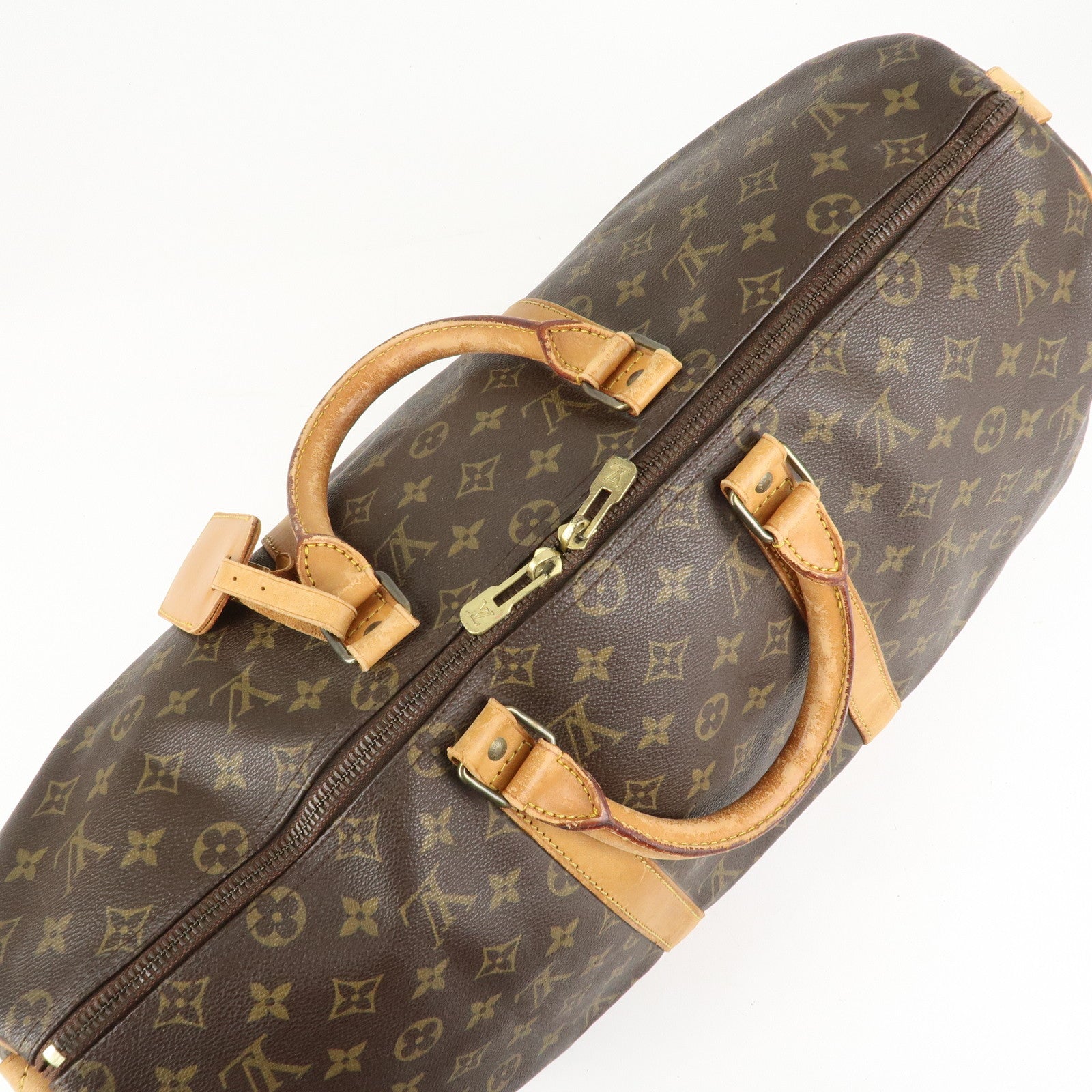 Louis Vuitton Monogram Keep All 50 Boston Bag Brown M41426 Used