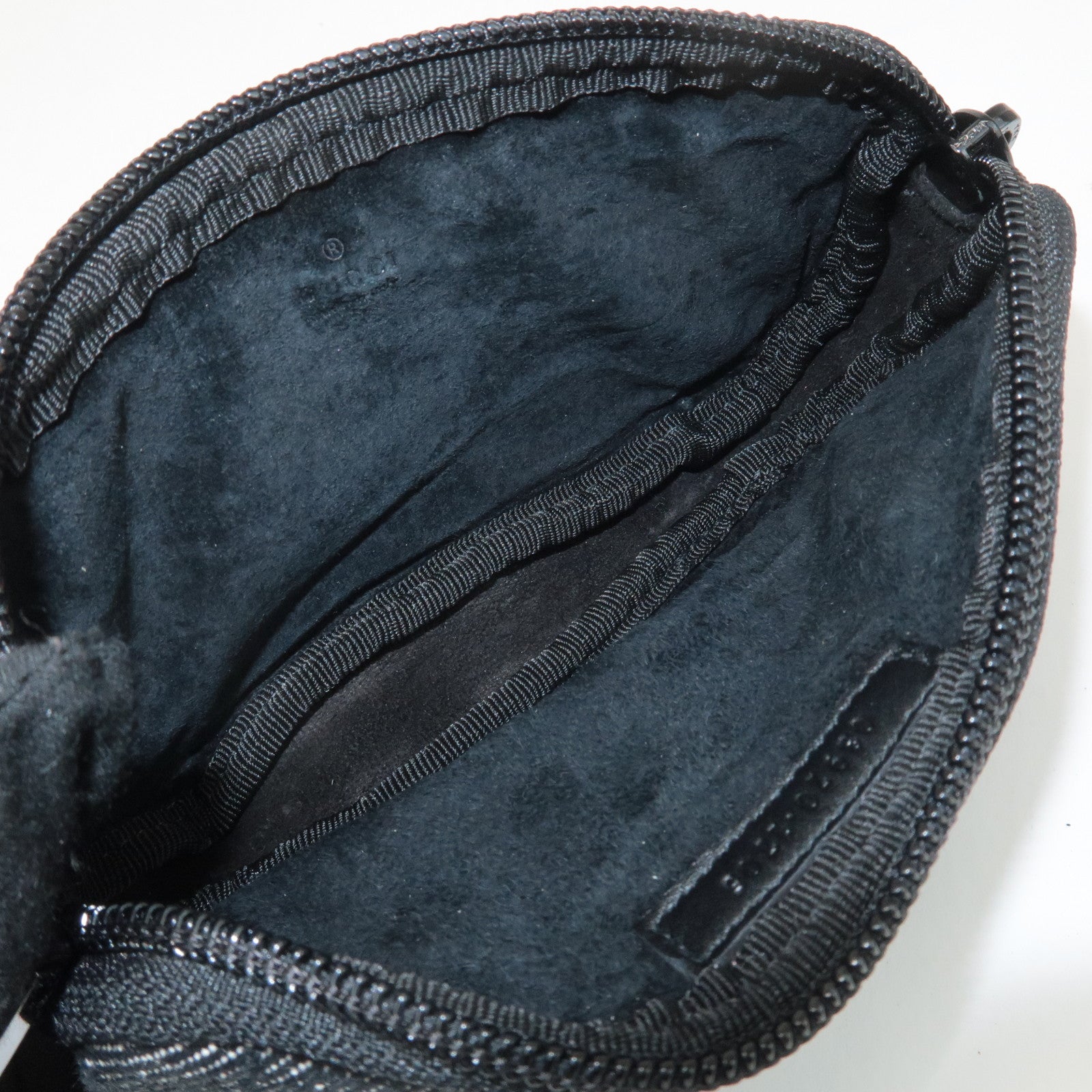 GUCCI GG Denim Leather Pouch Glasses Case Black 3970 Used