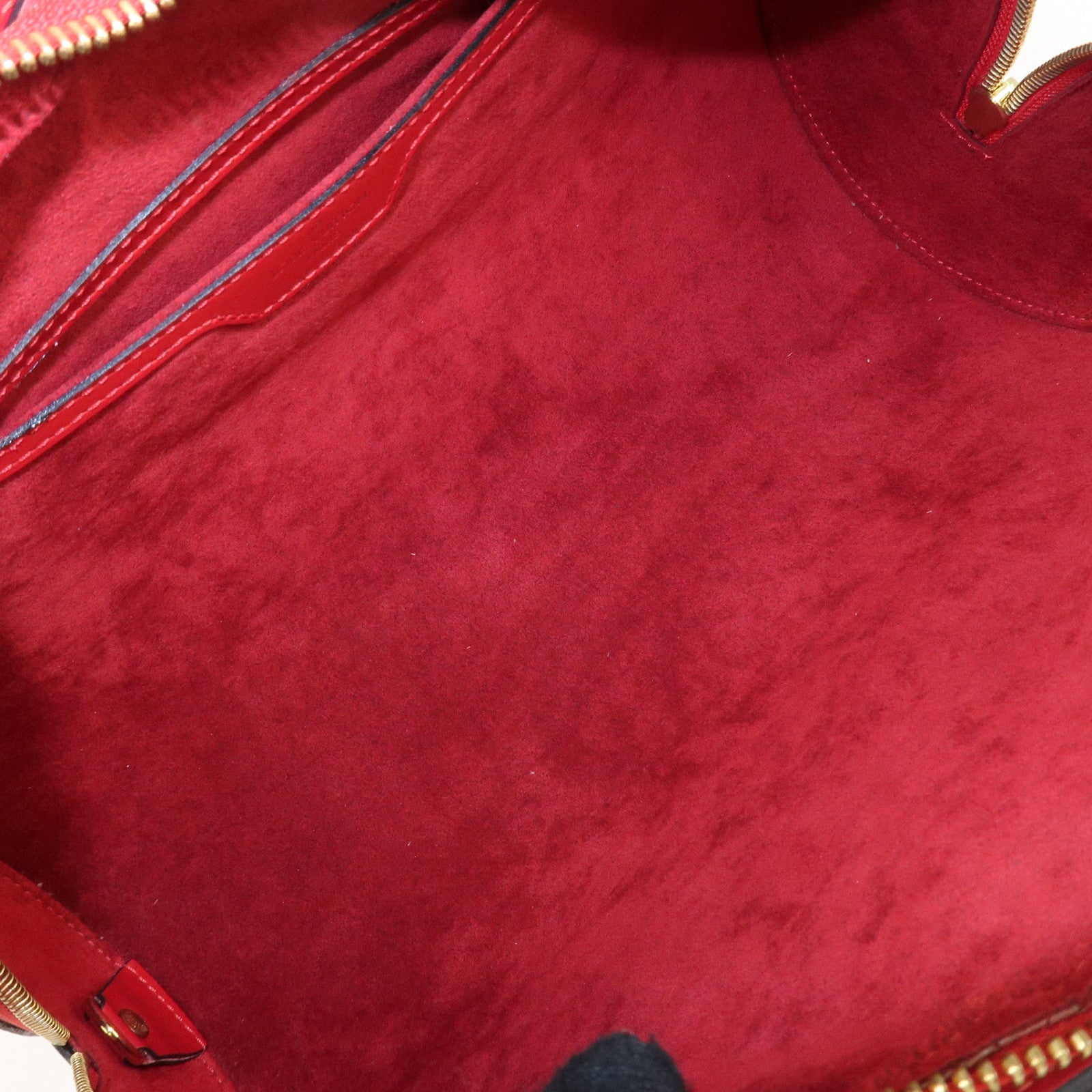 Louis Vuitton Epi Soufflot Hand Bag Castillian Red M52227 Used