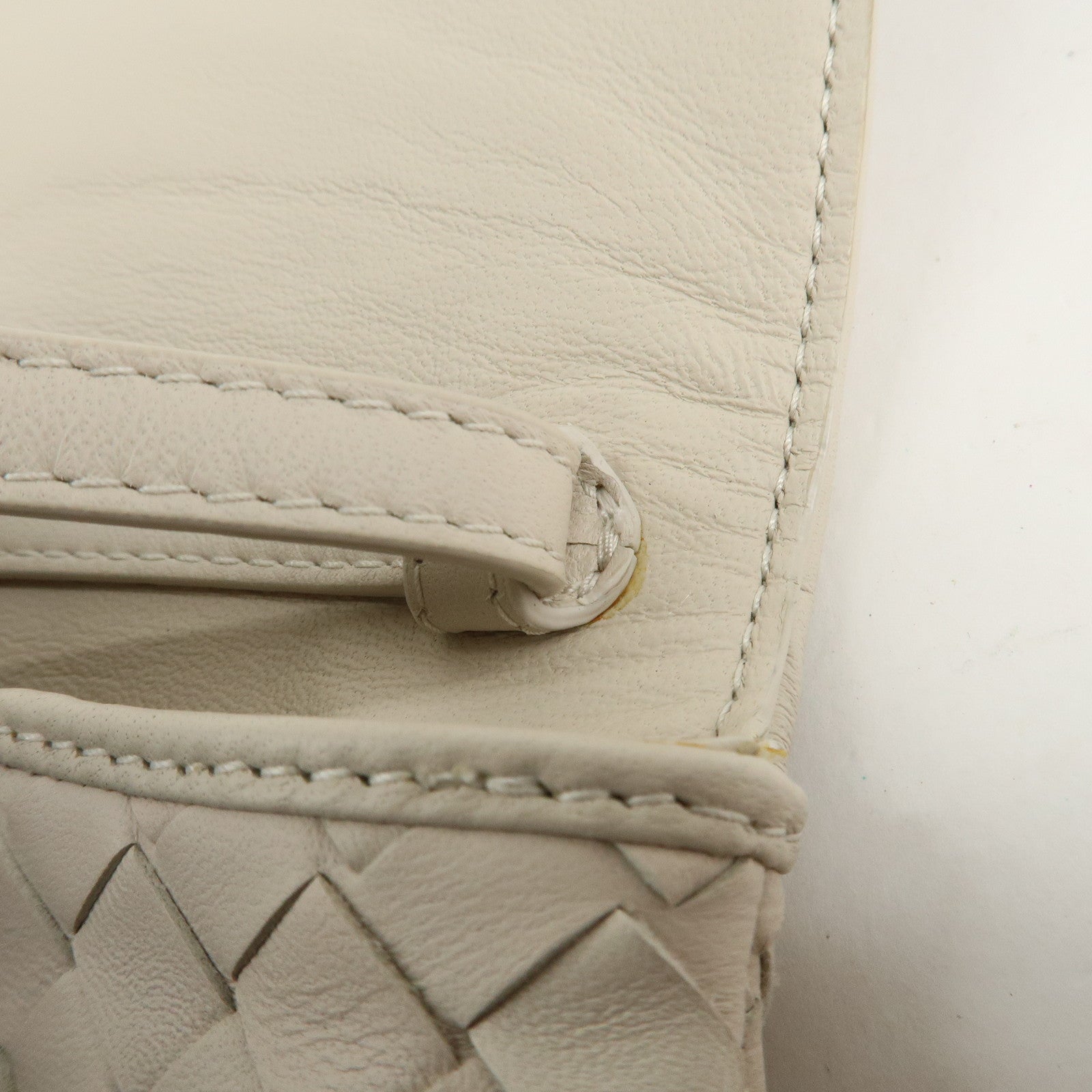 BOTTEGA VENETA Intrecciato Leather Shoulder Bag Ivory