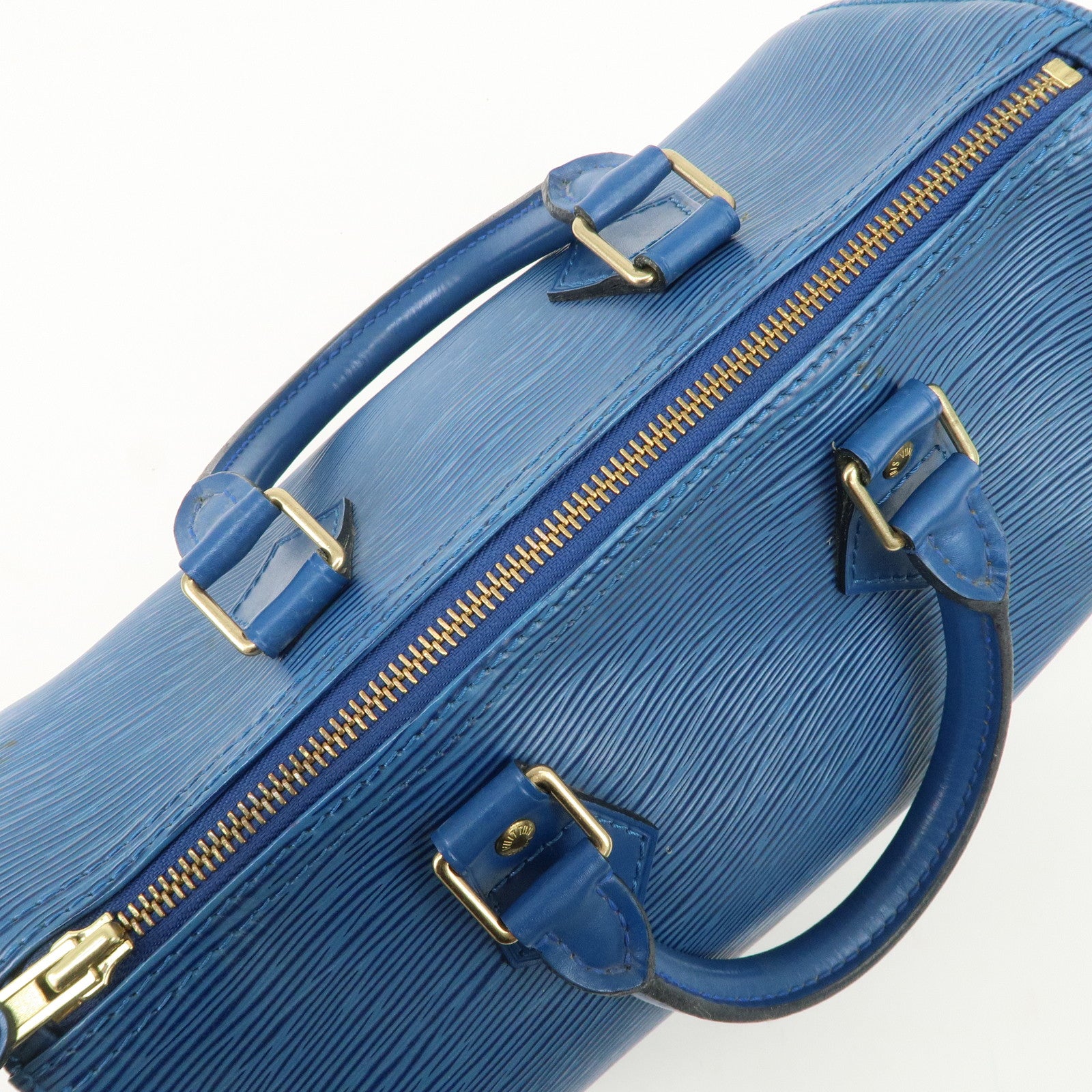 Louis Vuitton Epi Speedy 25 Hand Boston Bag Blue M43015