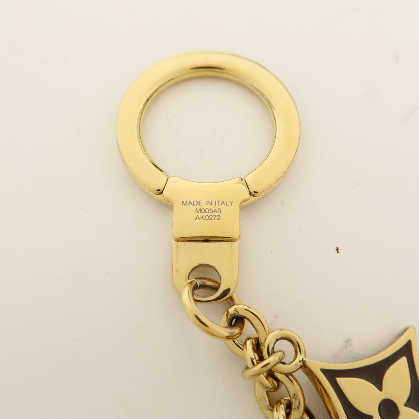 Louis Vuitton Spring Street Bag Charm Key Chain Gold M00540 Used