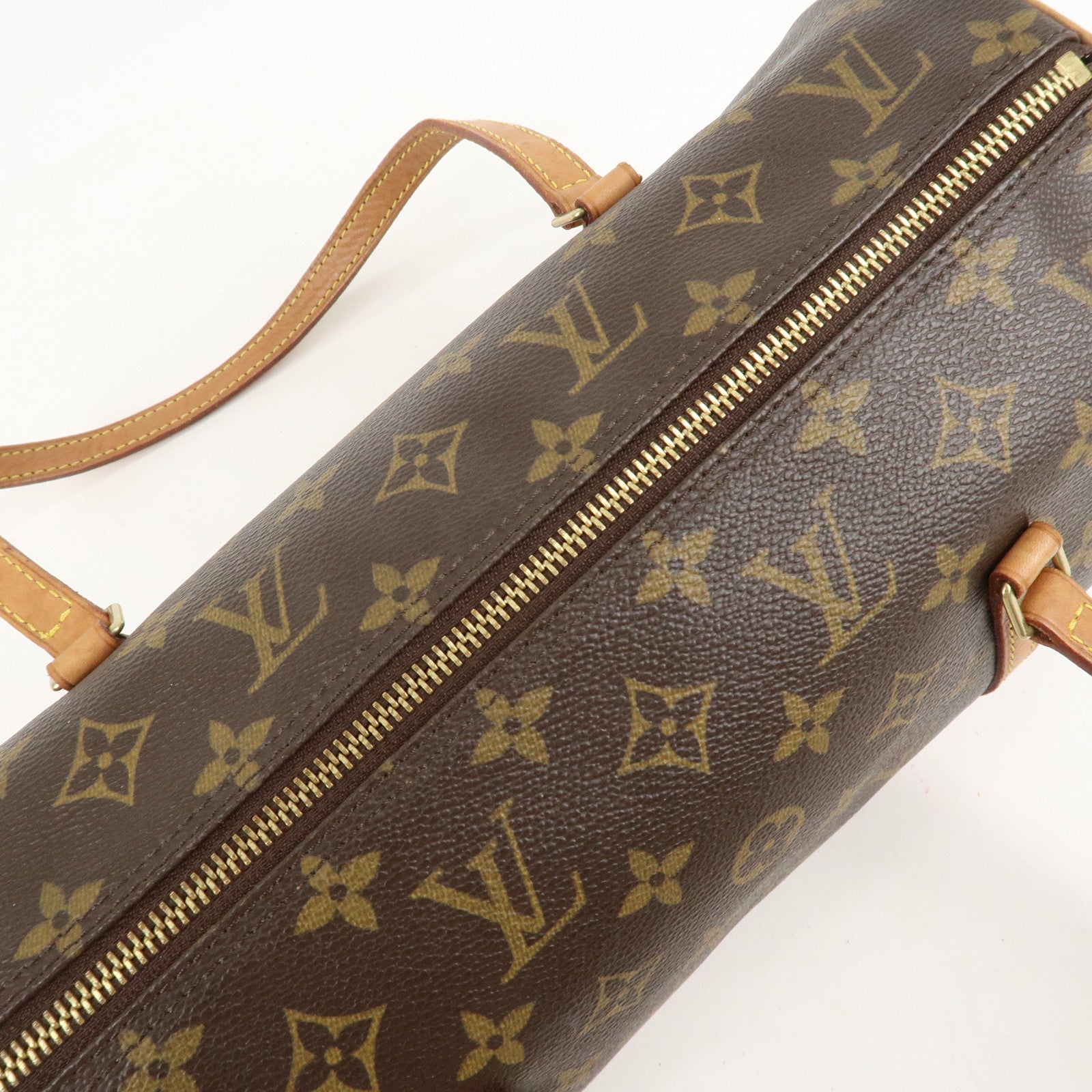 Louis Vuitton Monogram Papillon 30 Hand Bag New Style Brown M51385 Used