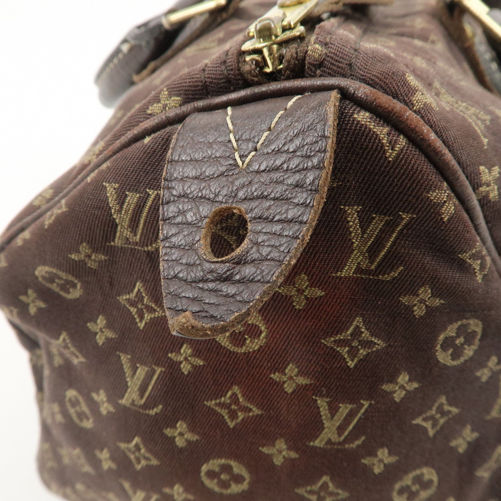 Louis Vuitton Monogram Mini Lin Speedy 30 Boston Bag Ebene M95224 Used