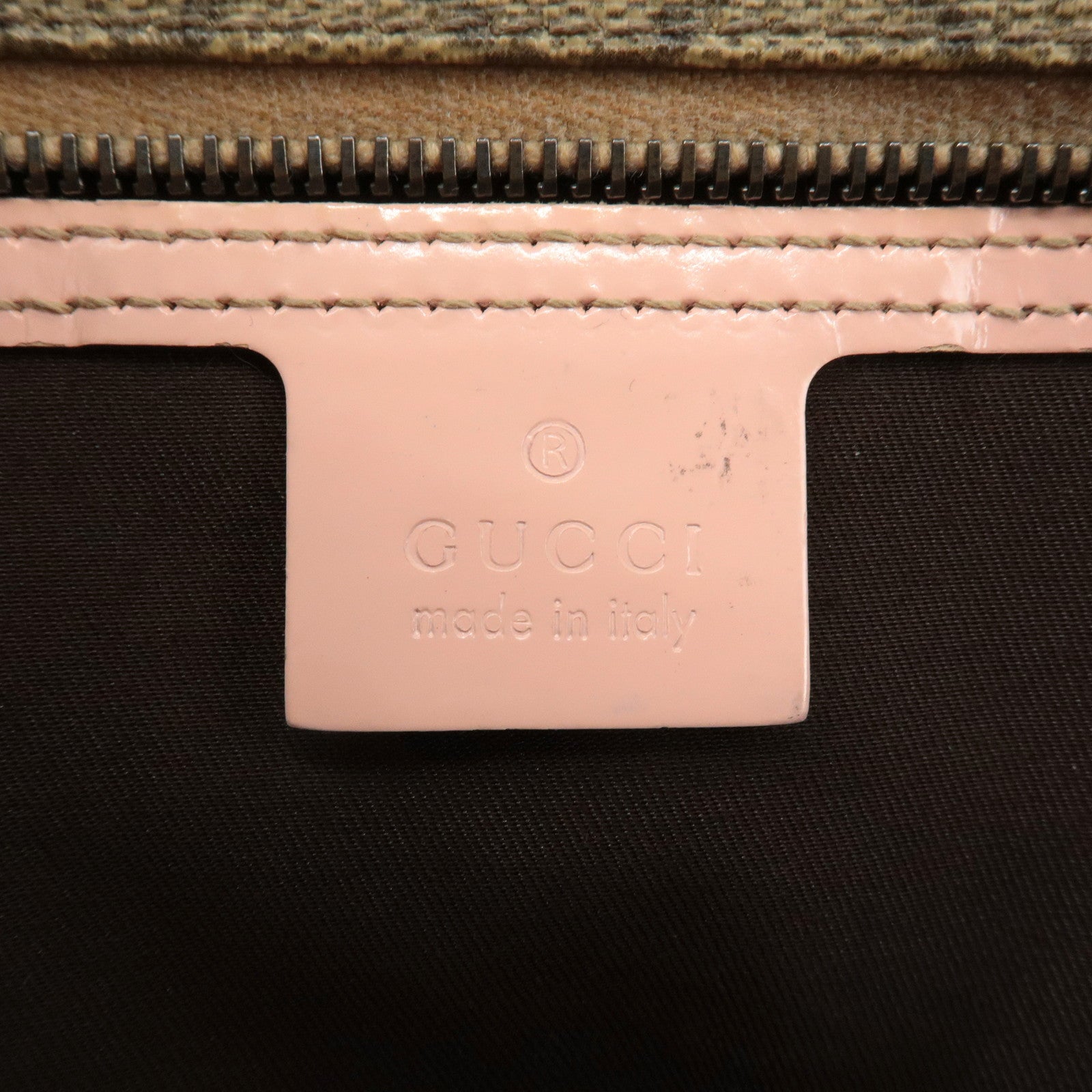 GUCCI GG Supreme Leather Tote Bag Beige Pink 21138