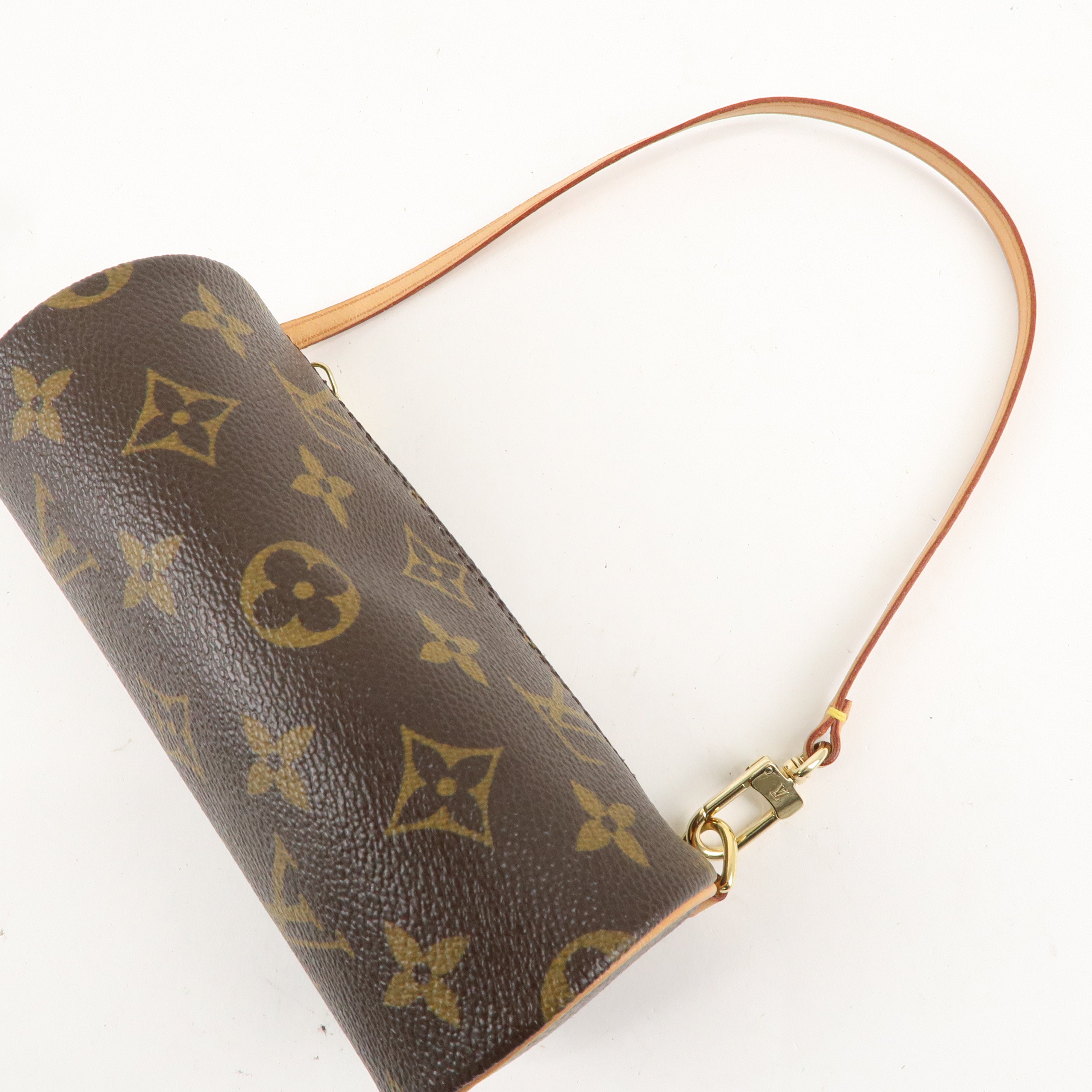 Louis Vuitton Monogram Papillon 30 Hand Bag 
Pouch Brown M51385