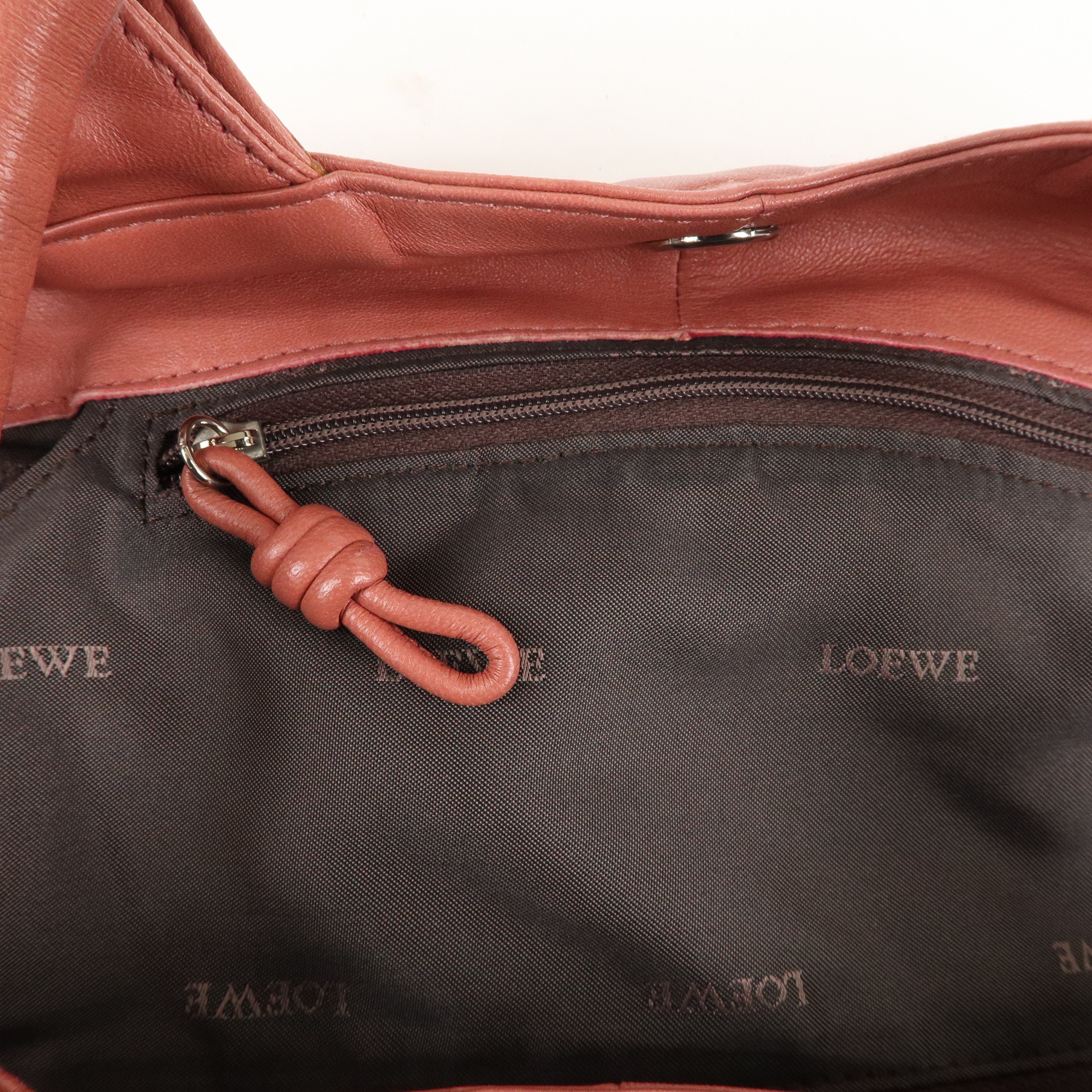 LOEWE Leather Nappa Aire Hand Bag Shoulder Bag Pink