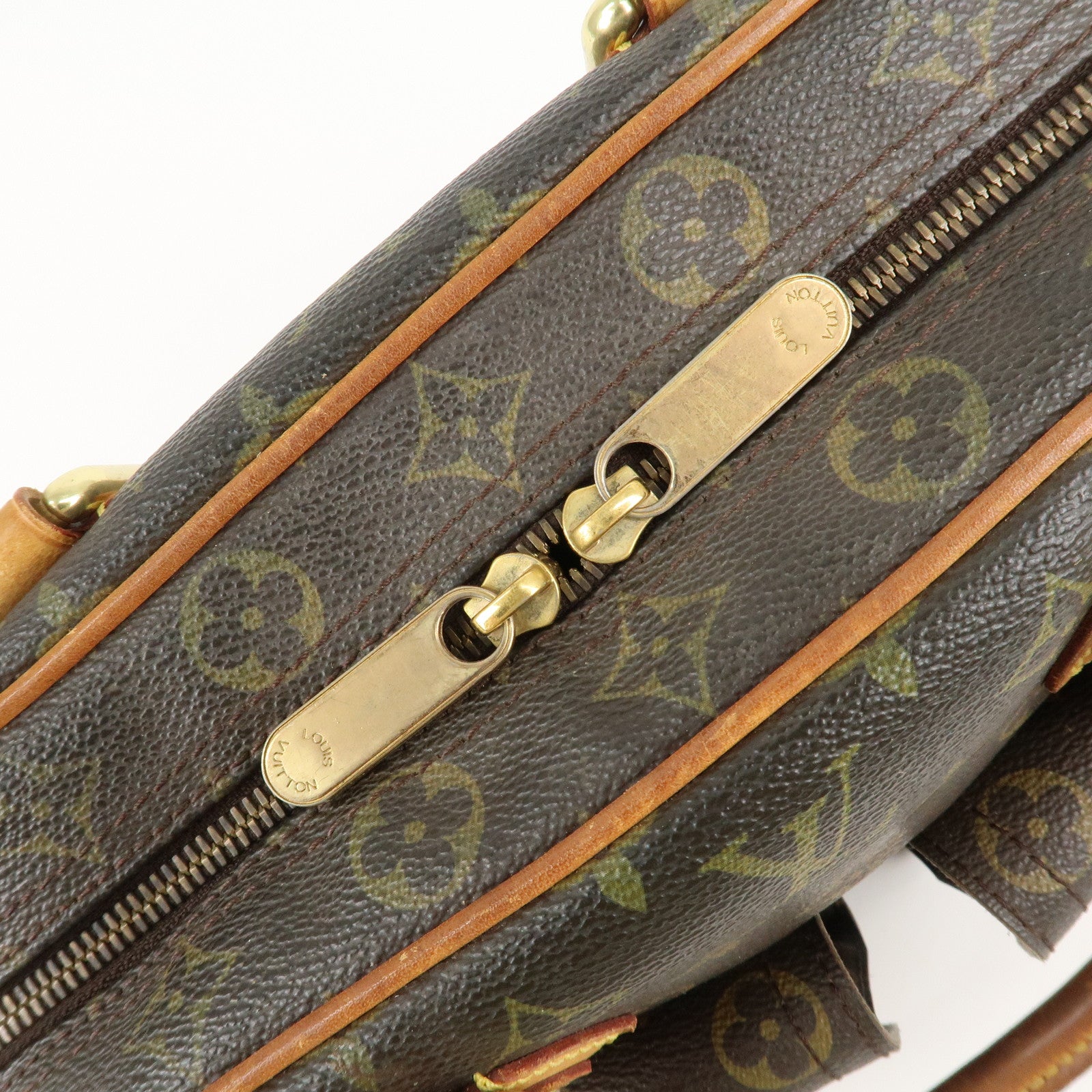 Louis Vuitton Monogram Manhattan PM Hand Bag Gold HDW M40026 Used