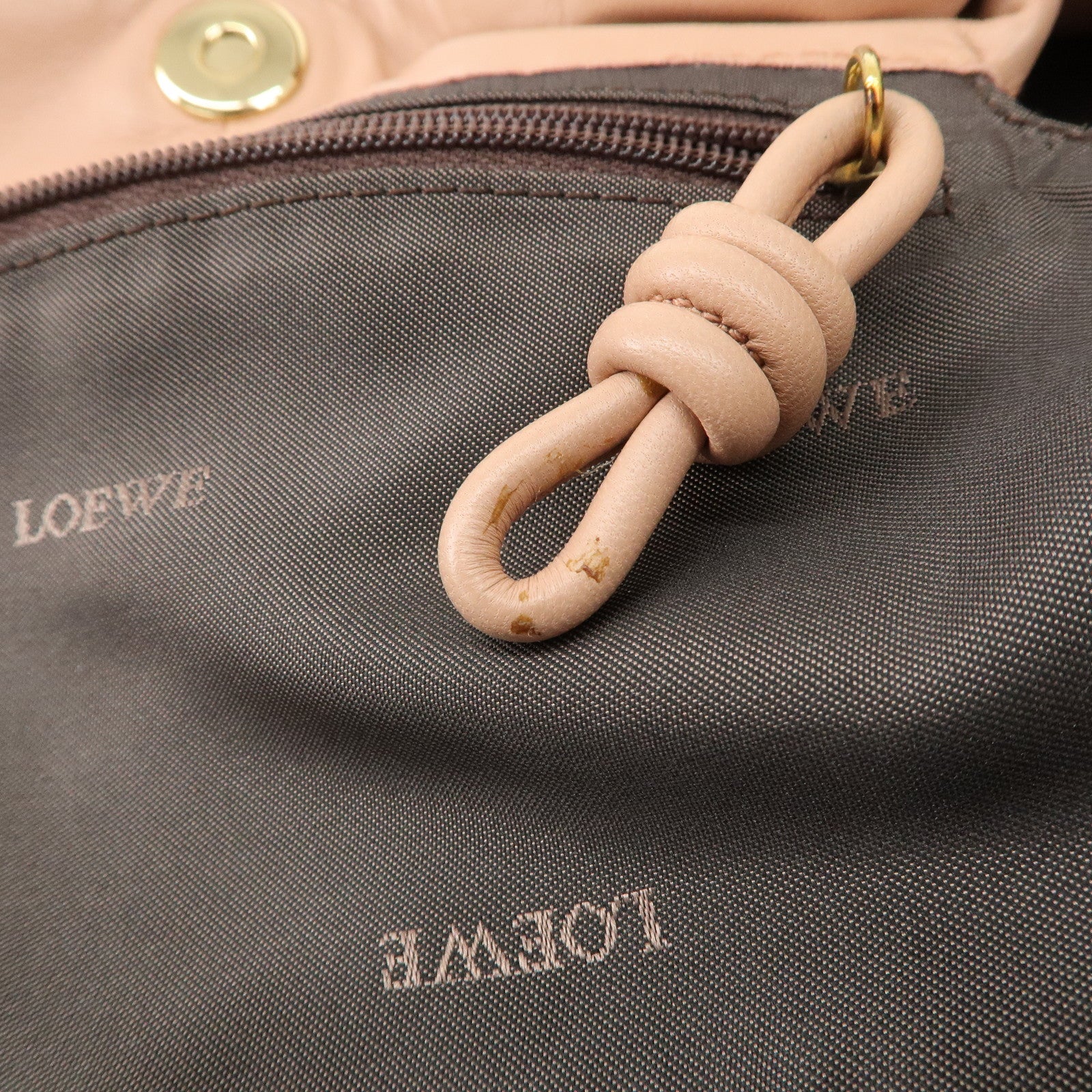 LOEWE Anagram Leather Nappa Aire Hand Bag Pink