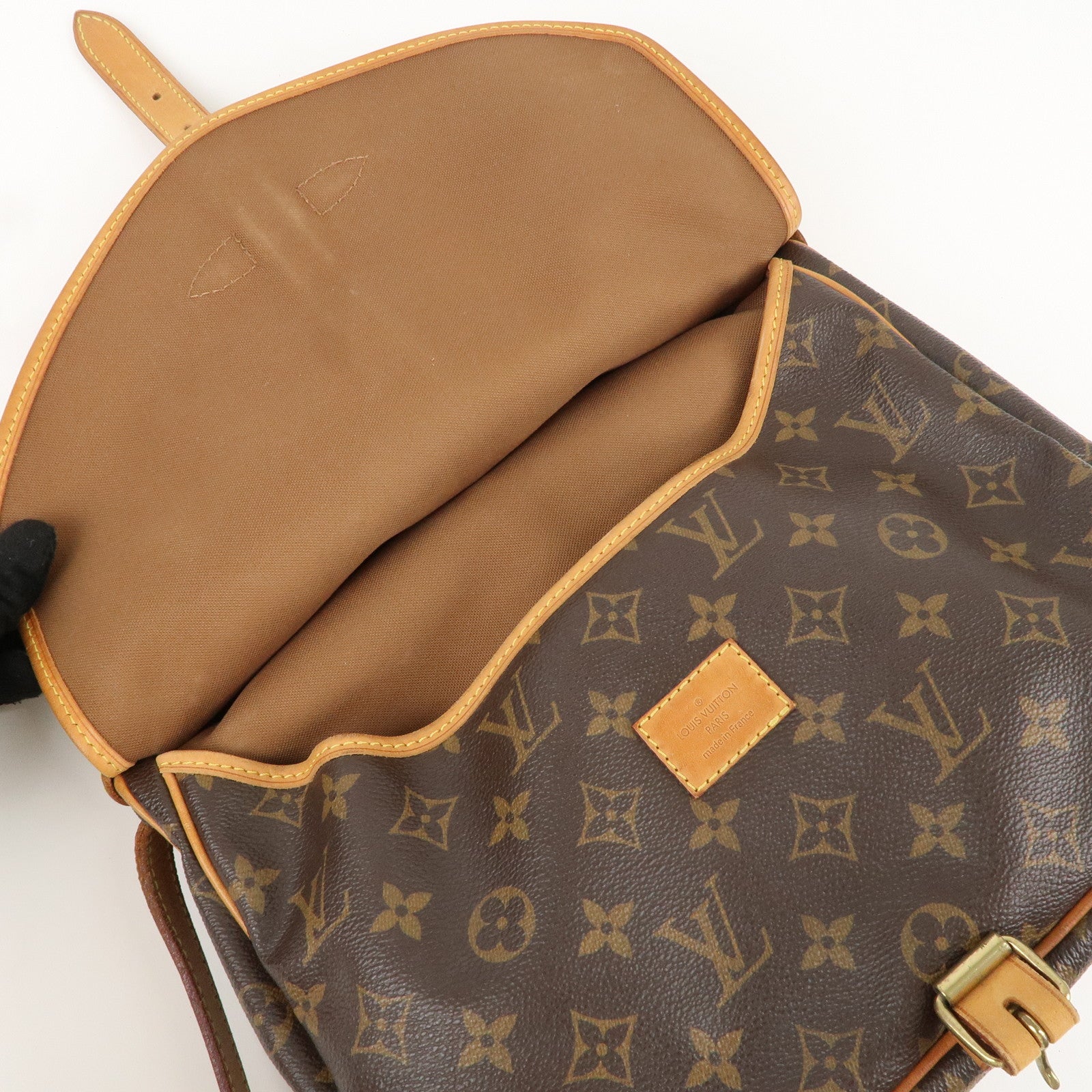 Louis Vuitton Monogram Saumur 30 Crossbody Bag Brown M42256