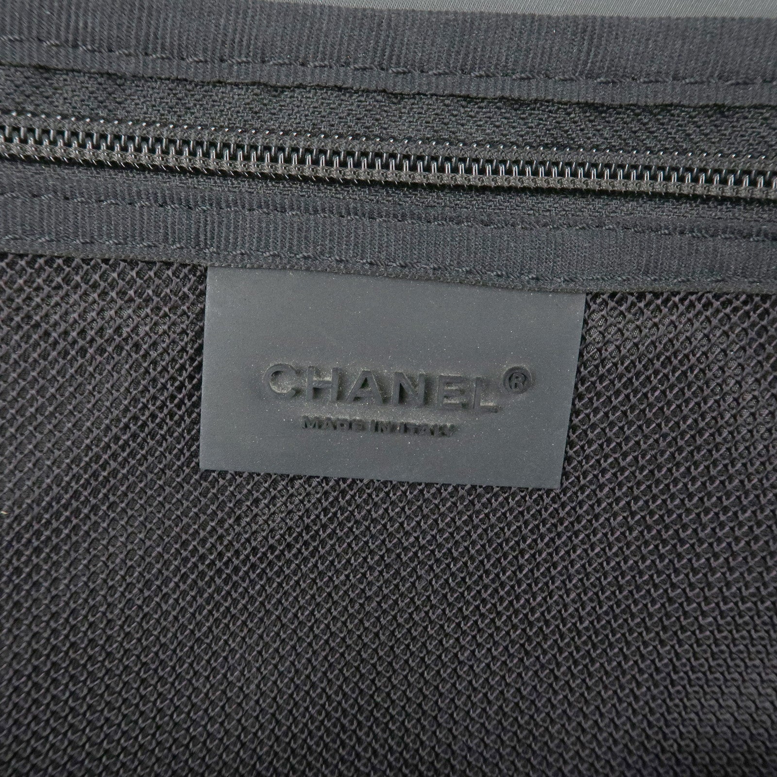 CHANEL CHANEL Sports Canvas Backpack Black Green