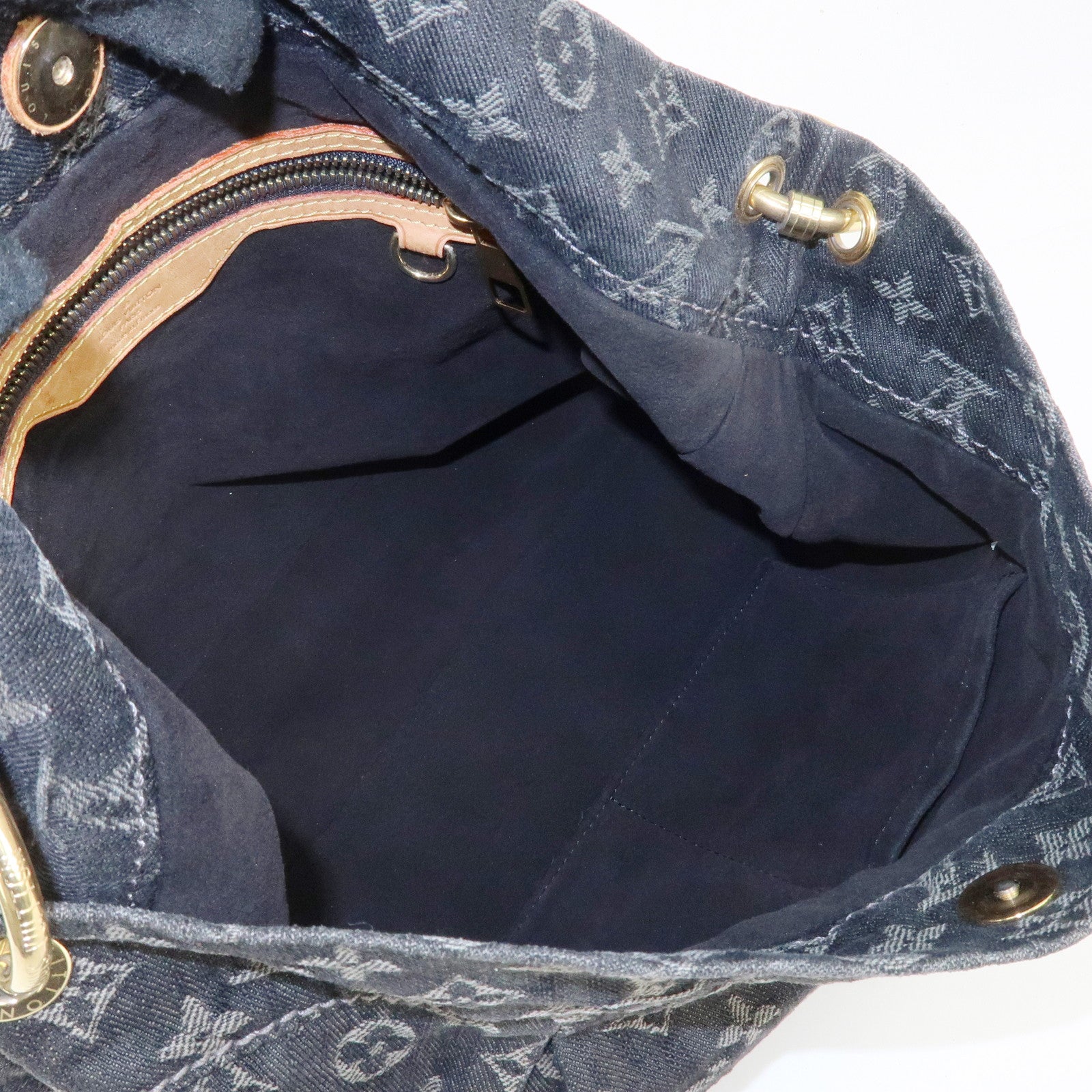 Louis Vuitton Monogram Denim Daily PM Shoulder Bag Noir M40494 Used