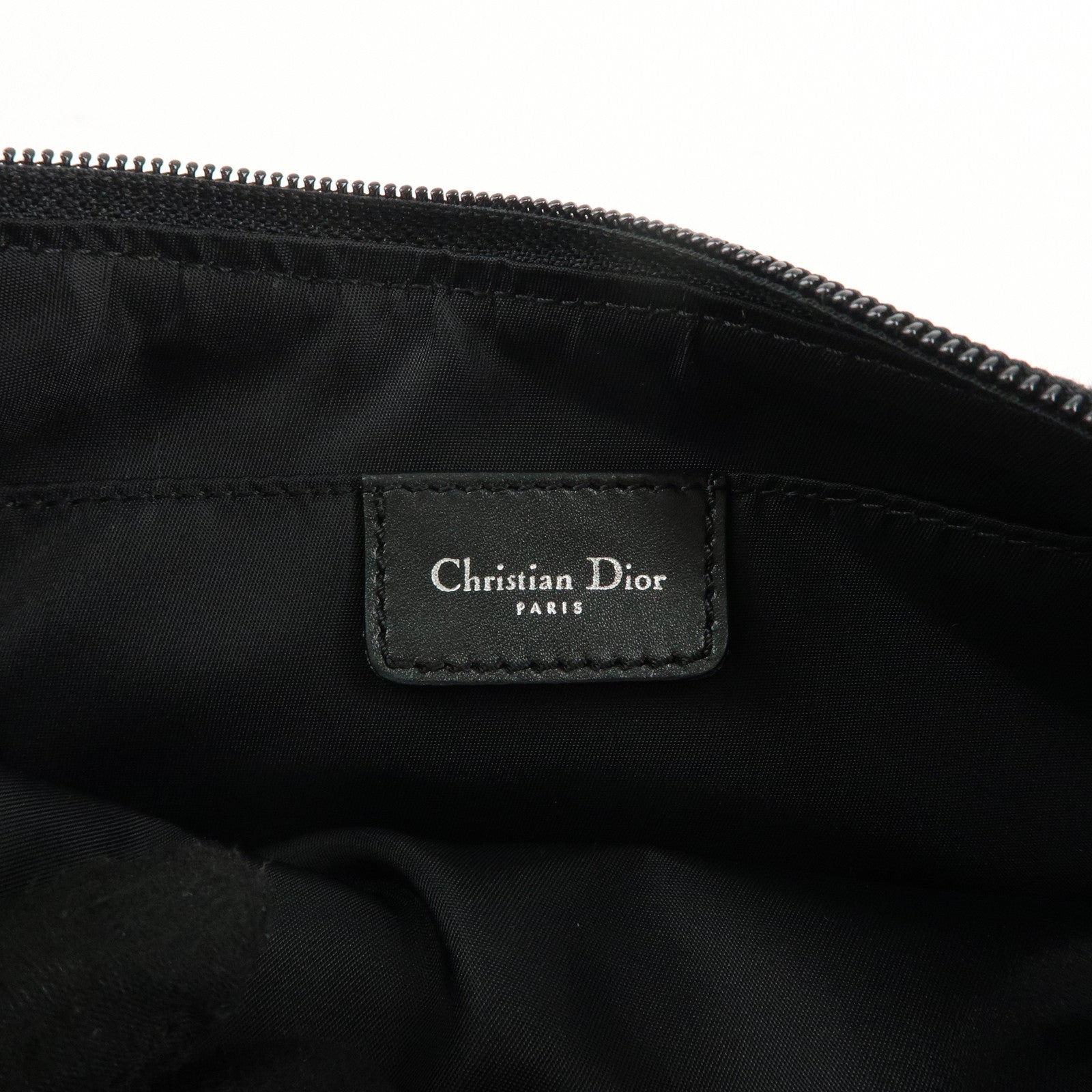 Christian Dior Trotter Canvas Leather Mini Shoulder Bag Black