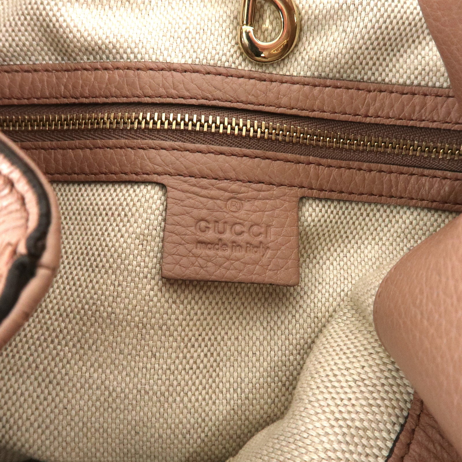 GUCCI SOHO Leather Chain Shoulder Bag Pink 308982