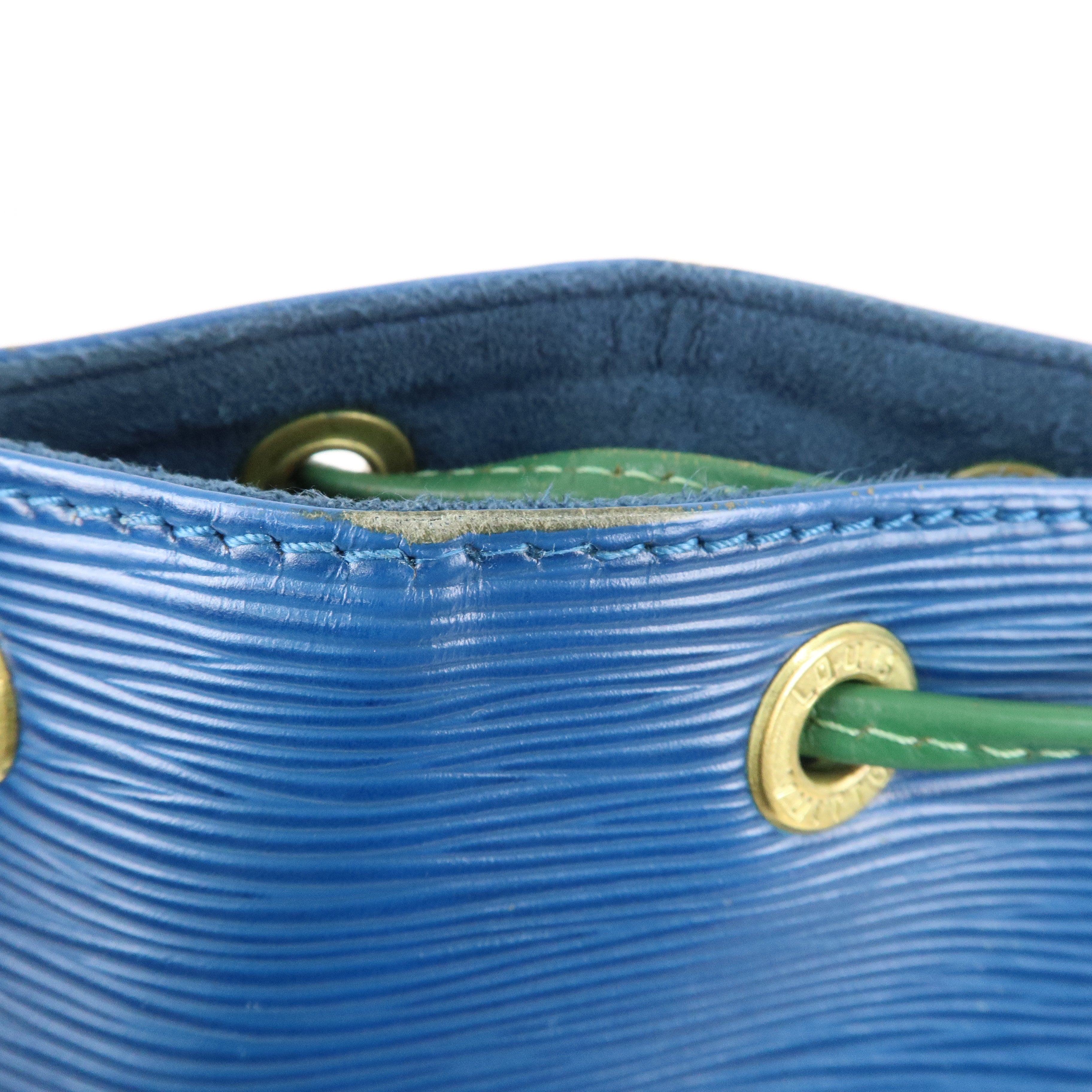 Louis Vuitton Epi Bi-Color Noe Shoulder Bag Blue Green M44044