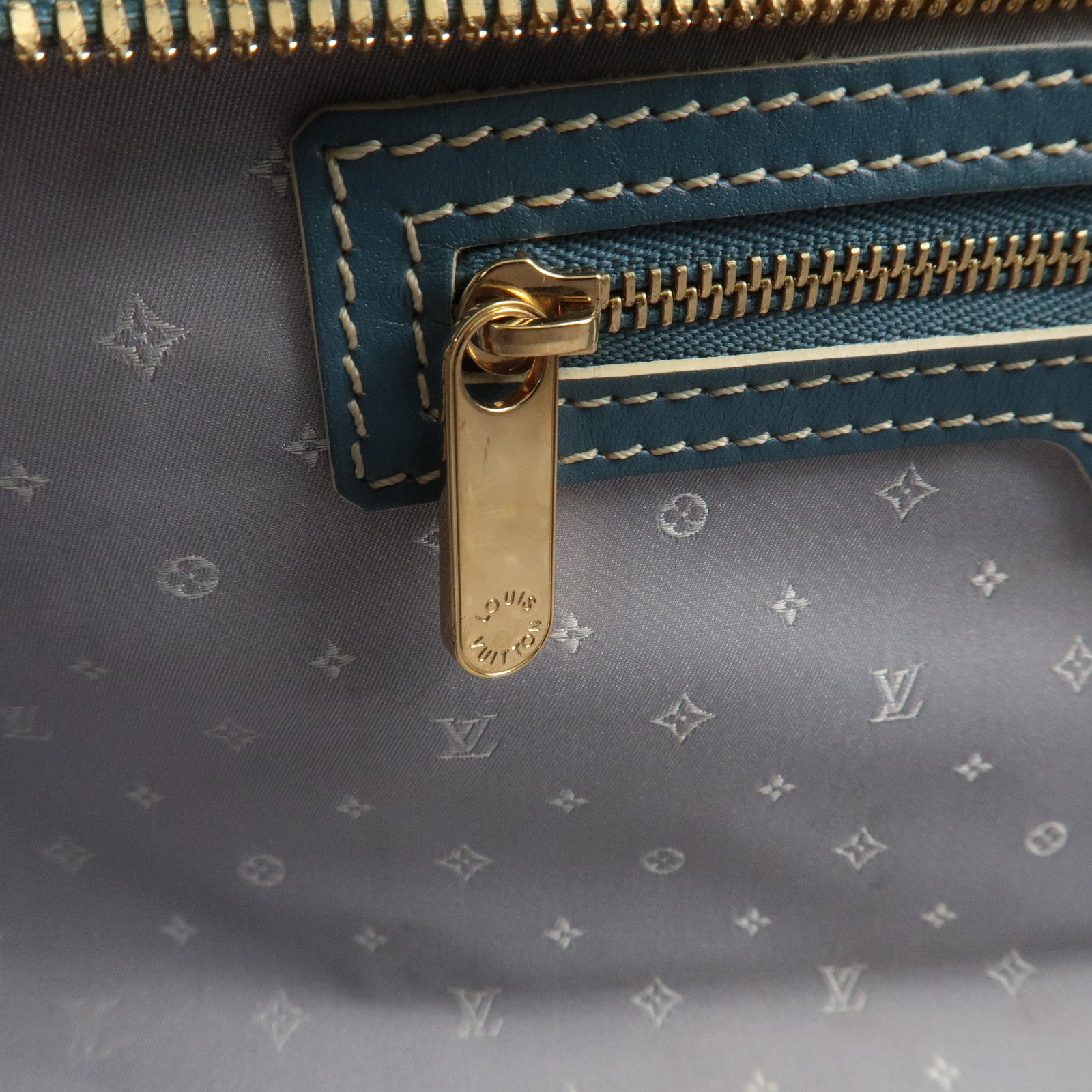 Louis Vuitton Suhali Leather Epanoui GM Hand Bag Light Blue