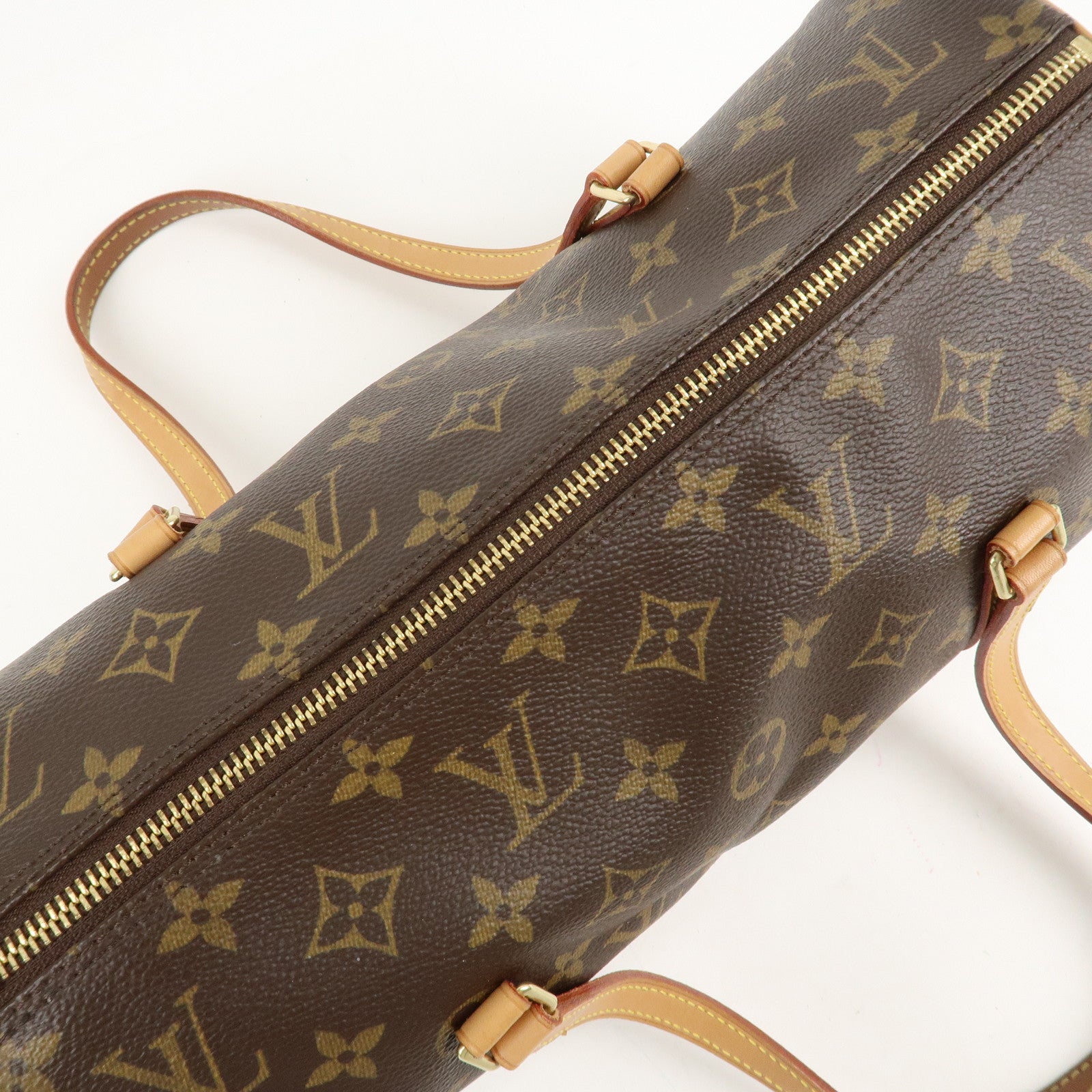 Louis Vuitton Monogram Papillon 30 Hand Bag New Style Brown M51385 Used