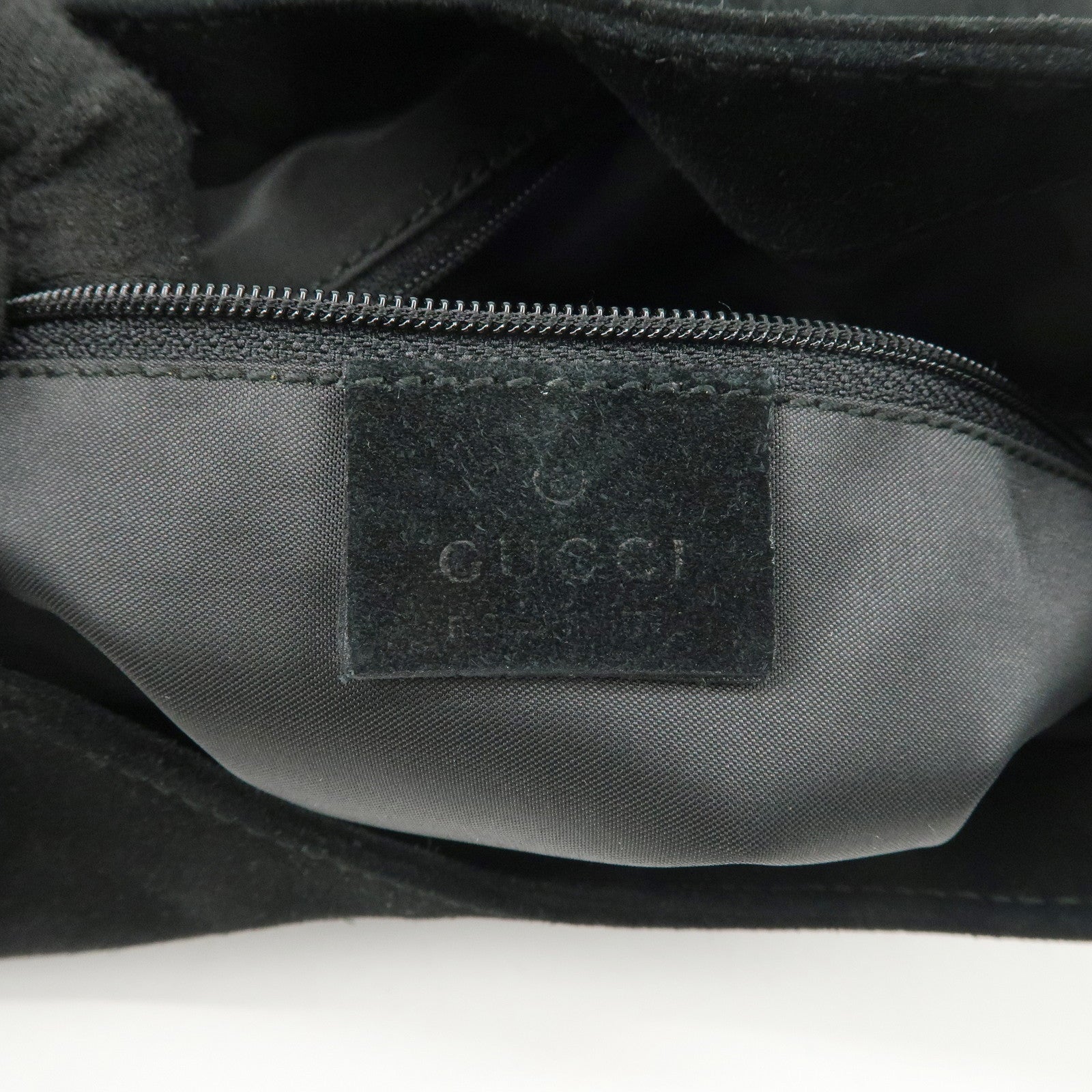 GUCCI Bamboo Leather One-Shoulder Bag Black 001.3244 Used