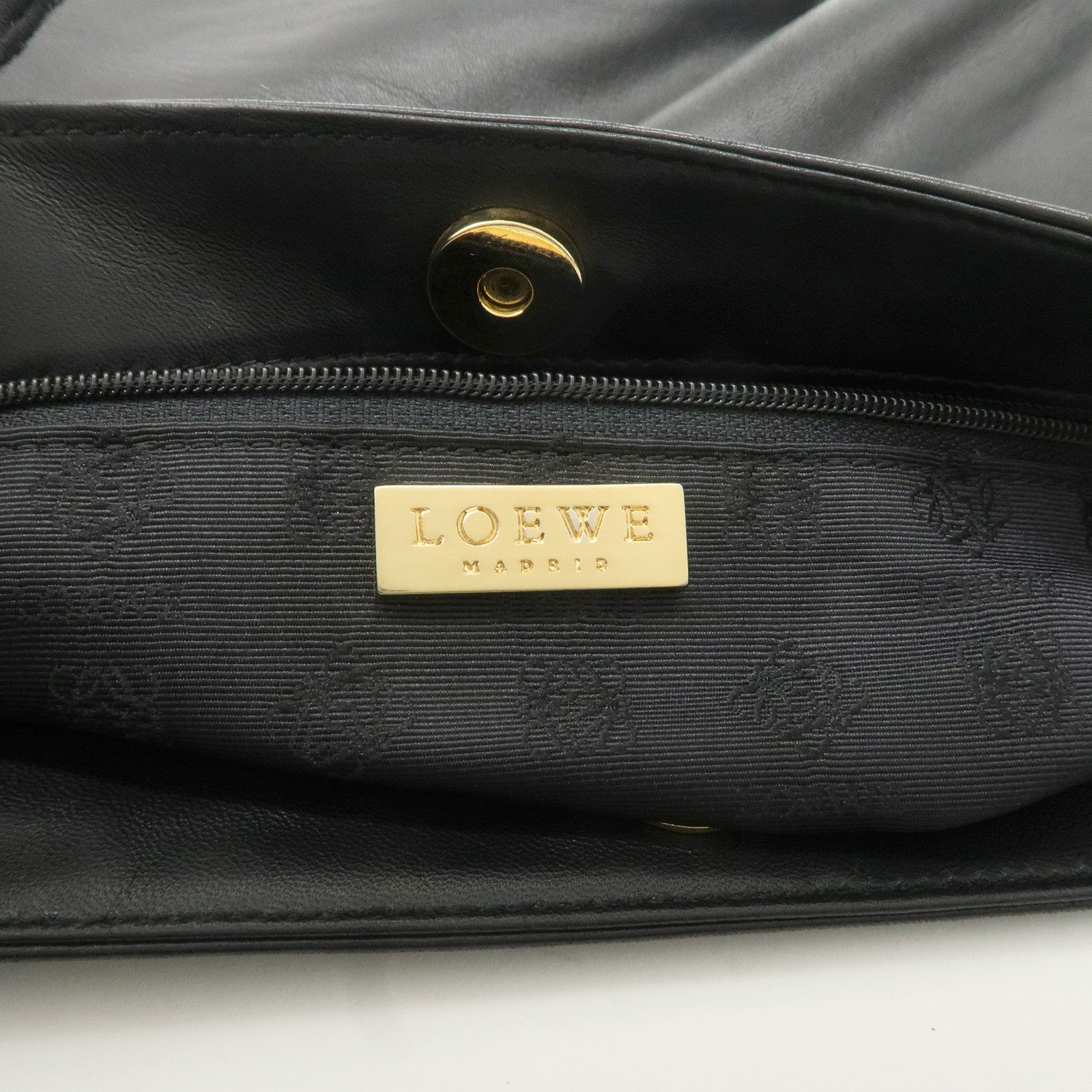 LOEWE Leather Shoulder Bag Black