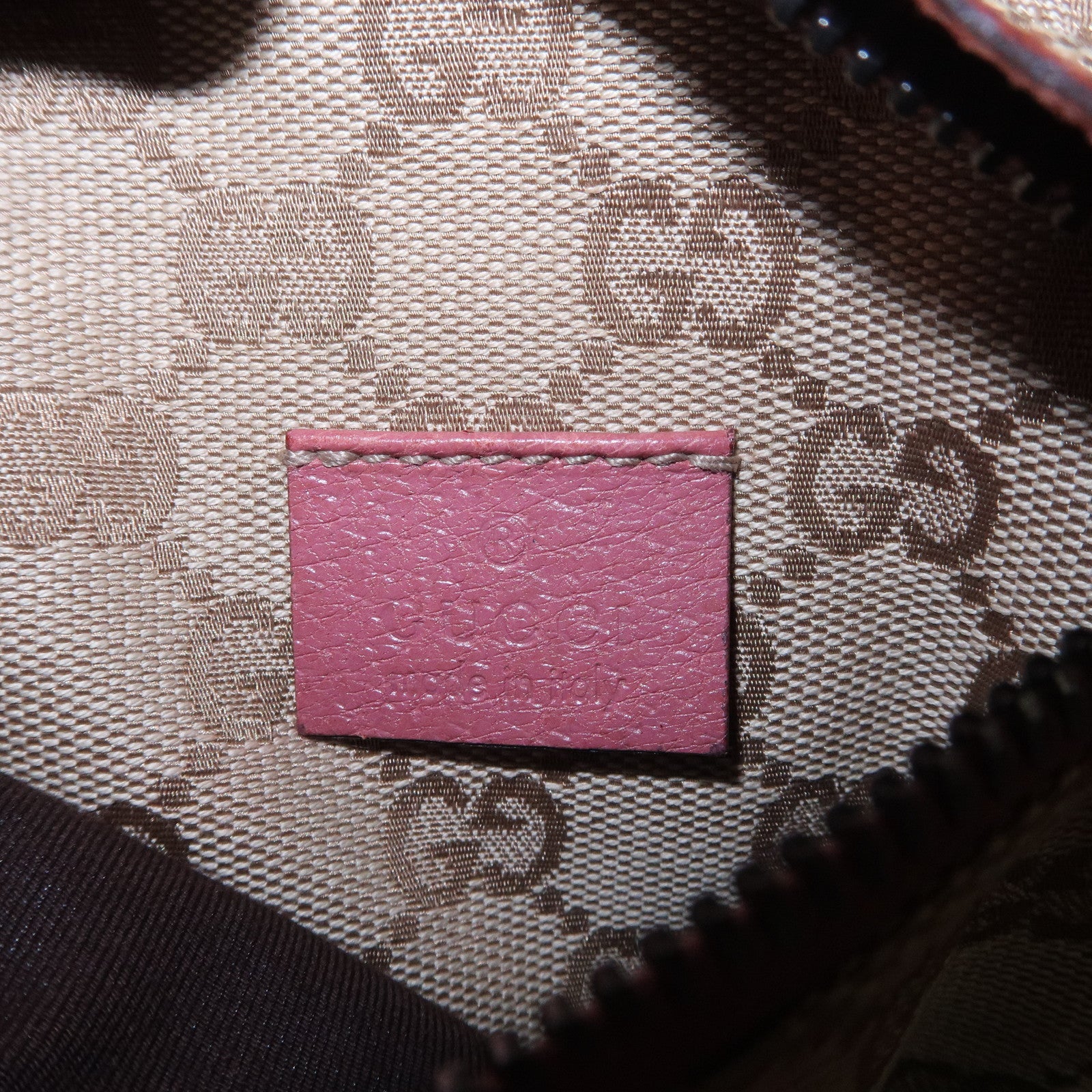 GUCCI Sherry GG Canvas Leather Waist Bag Crossbody Bag Pink 28566