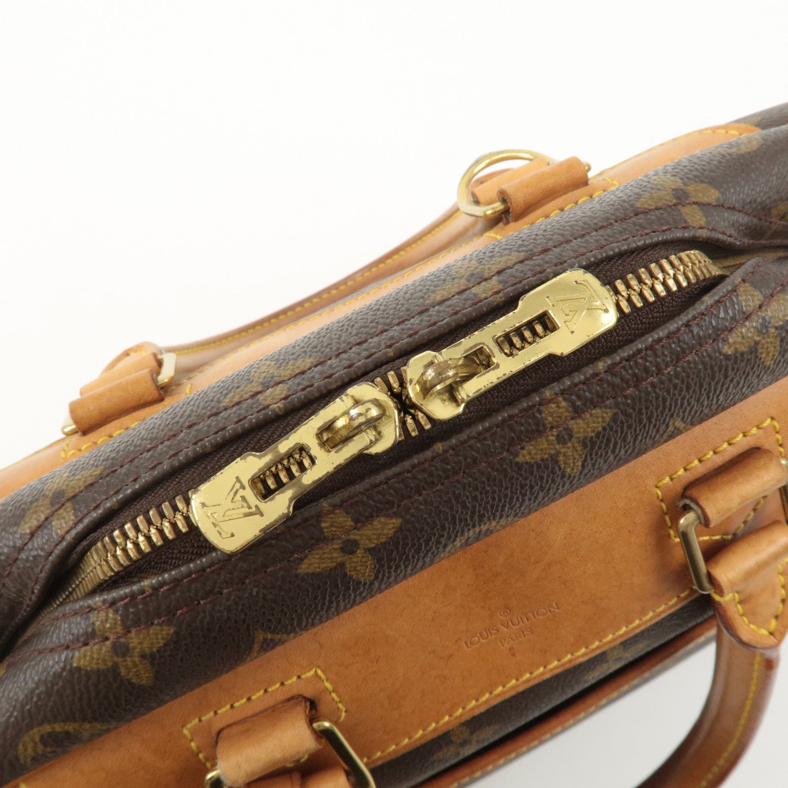 Louis Vuitton Monogram Deauville Hand Bag Brown M47270