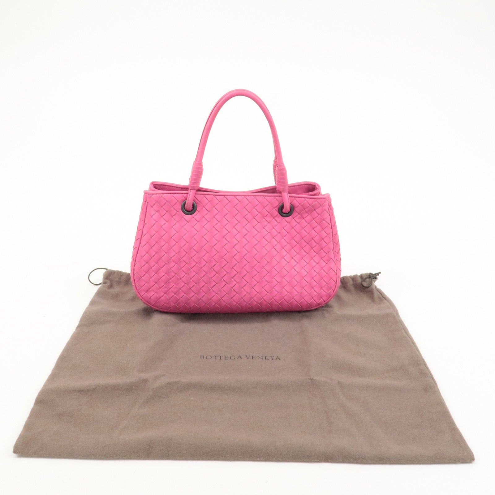 BOTTEGA VENETA Intrecciato Leather Handbag Pink