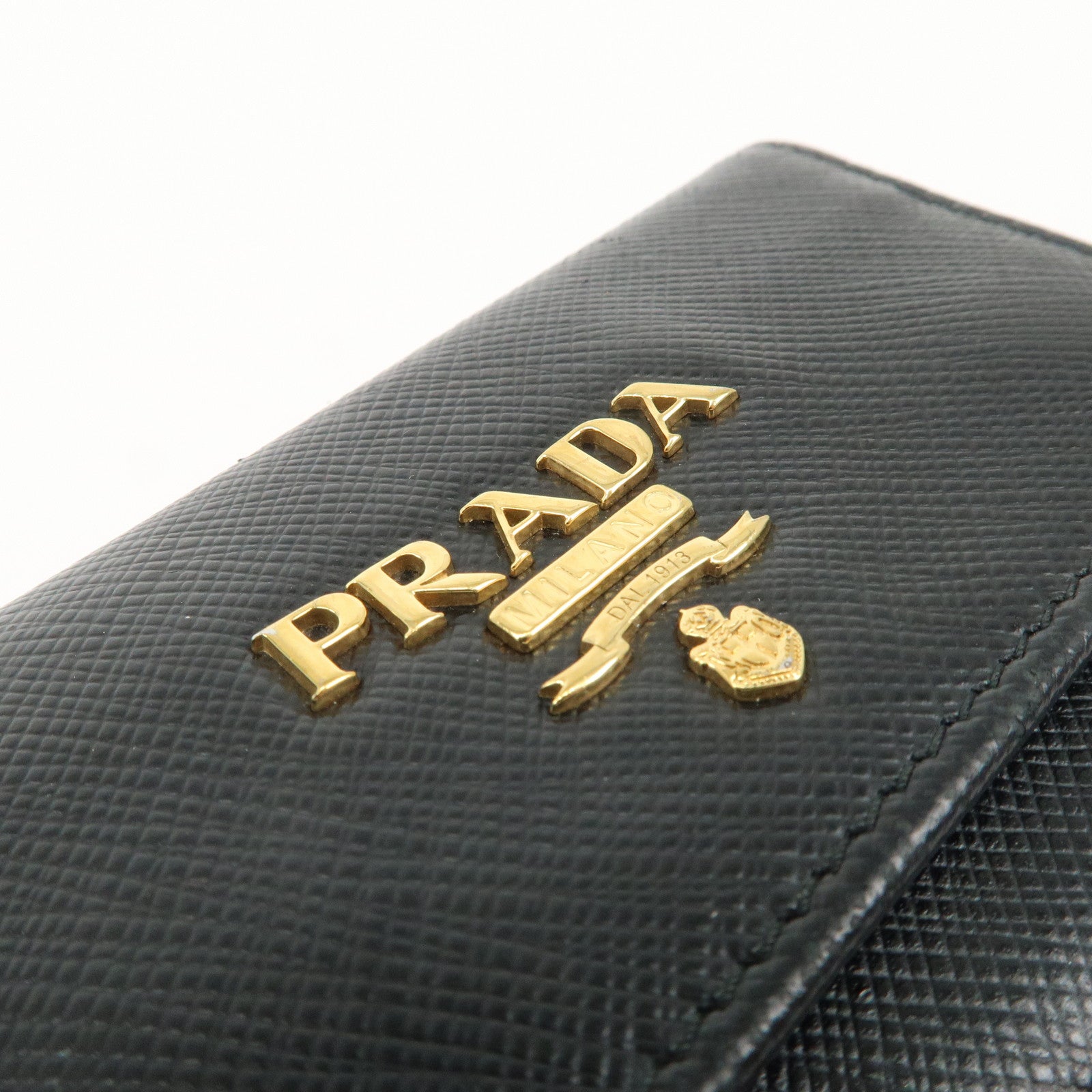 PRADA Set of 2 Saffiano Leather Canvas 6 Ring Key Case 1PG222 M222