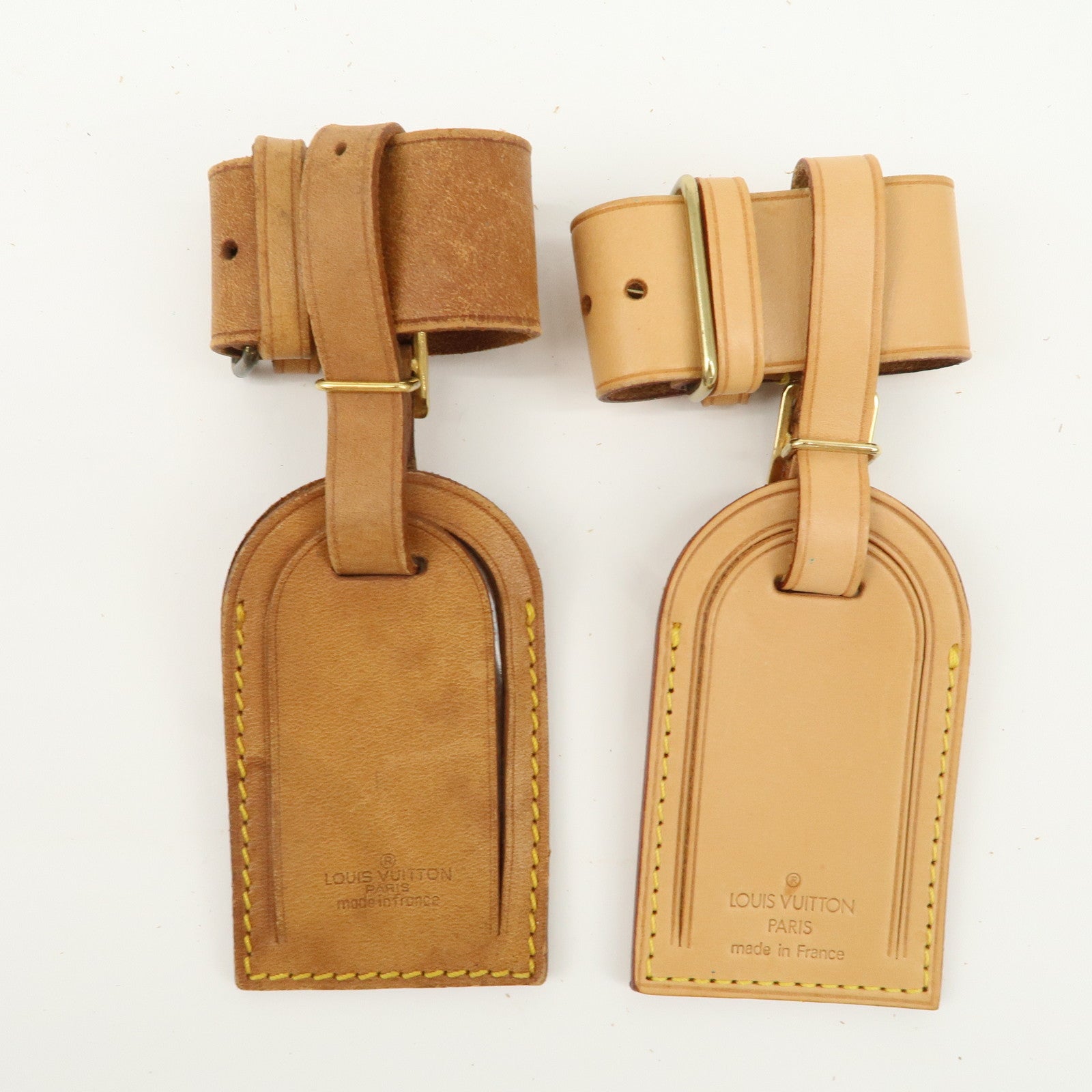 Louis Vuitton Set of 20 Leather Name Tag Bag Tag Beige Used