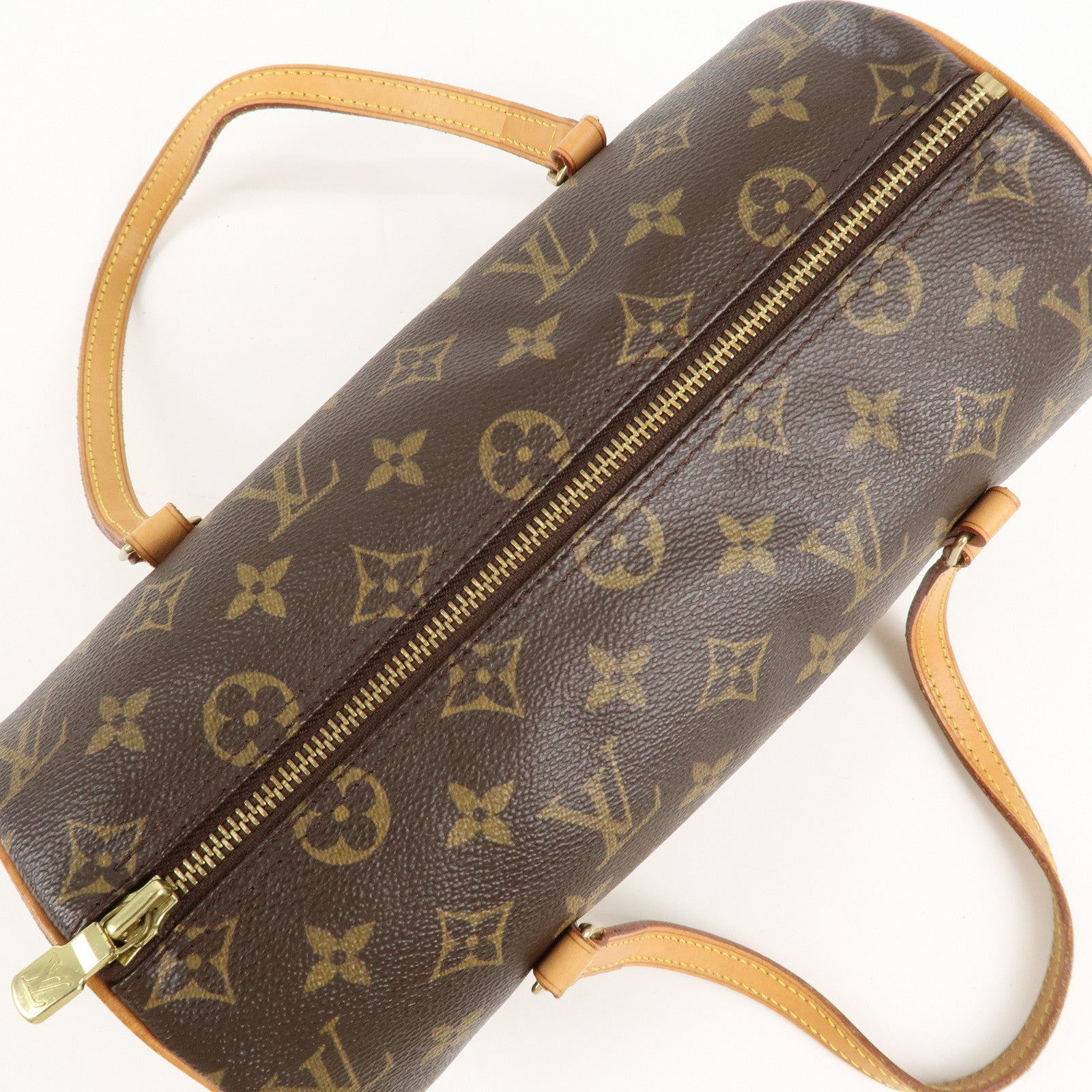 Louis Vuitton Monogram Papillon 26 Hand Bag New Style Brown M51386 Used