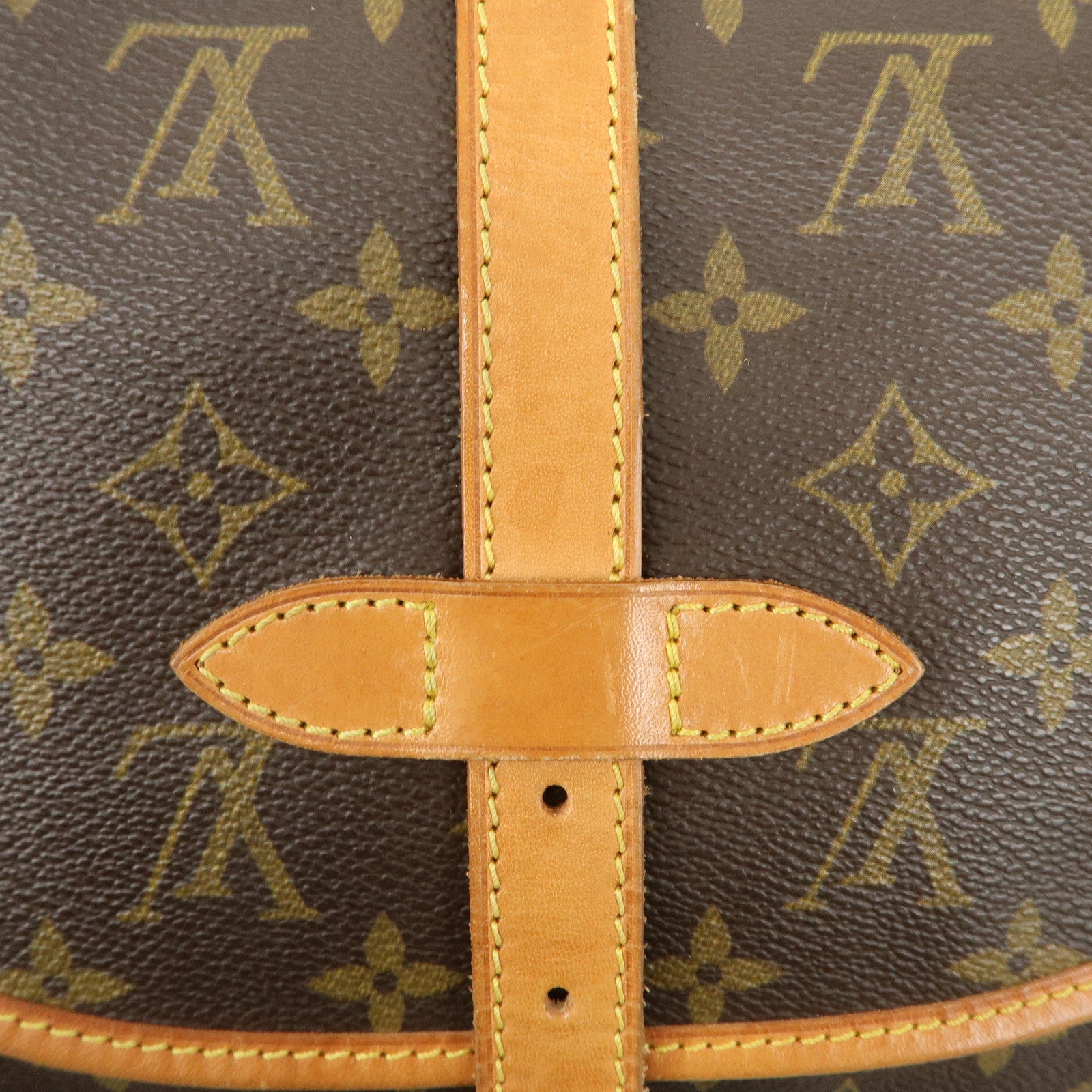 Louis Vuitton Monogram Saumur 30 Shoulder Bag Brown M42256 Used