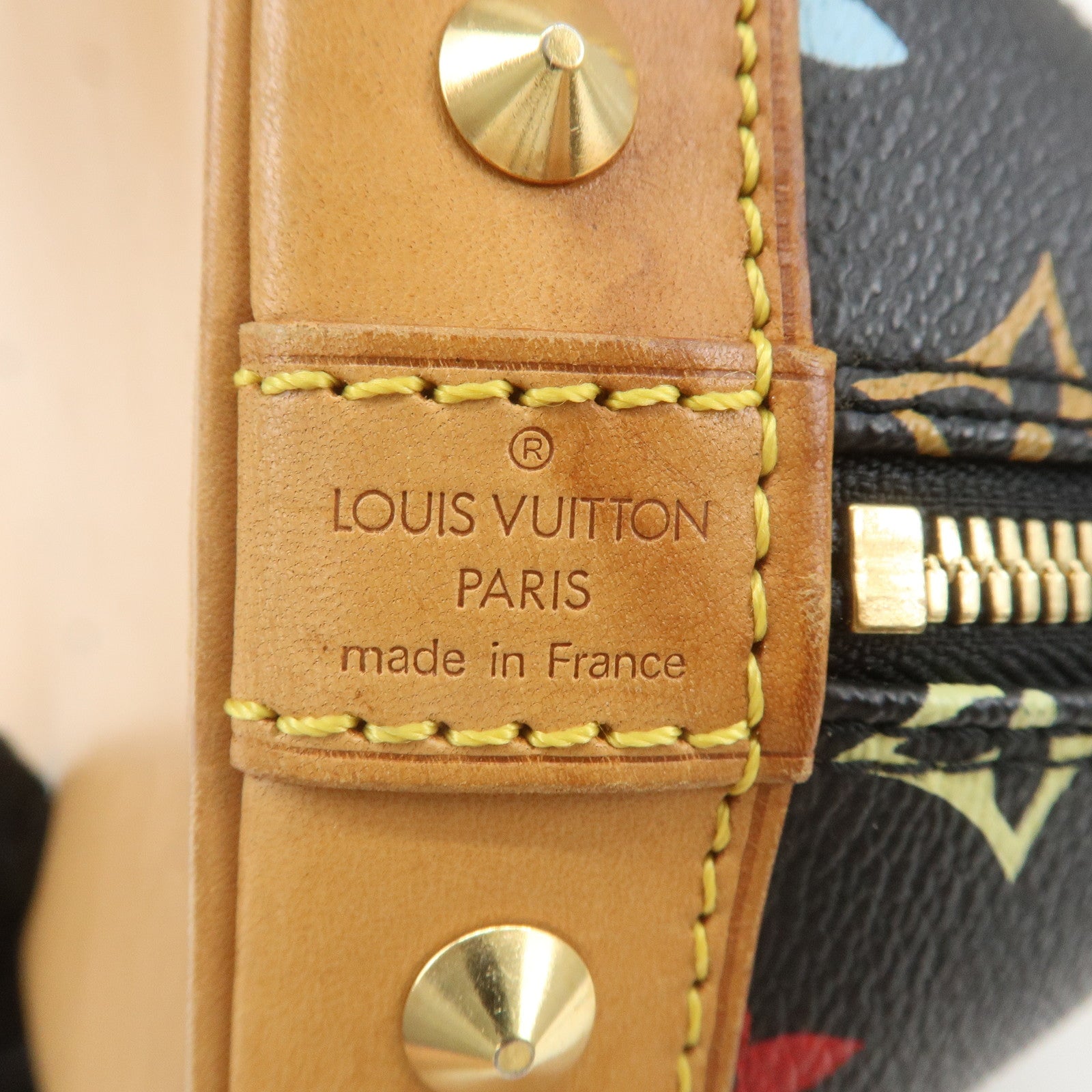 Louis Vuitton Monogram Multi Color Alma Hand Bag Noir M92646