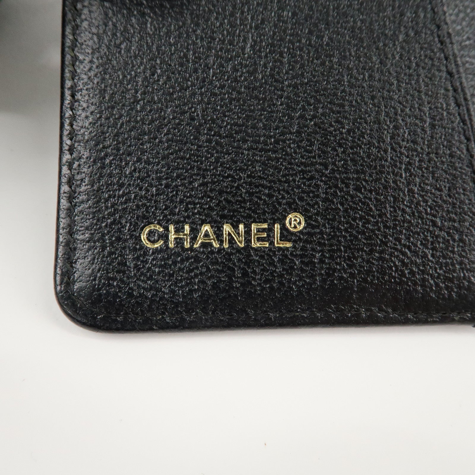 CHANEL COCO Mark Leather Planner Cover Black Used