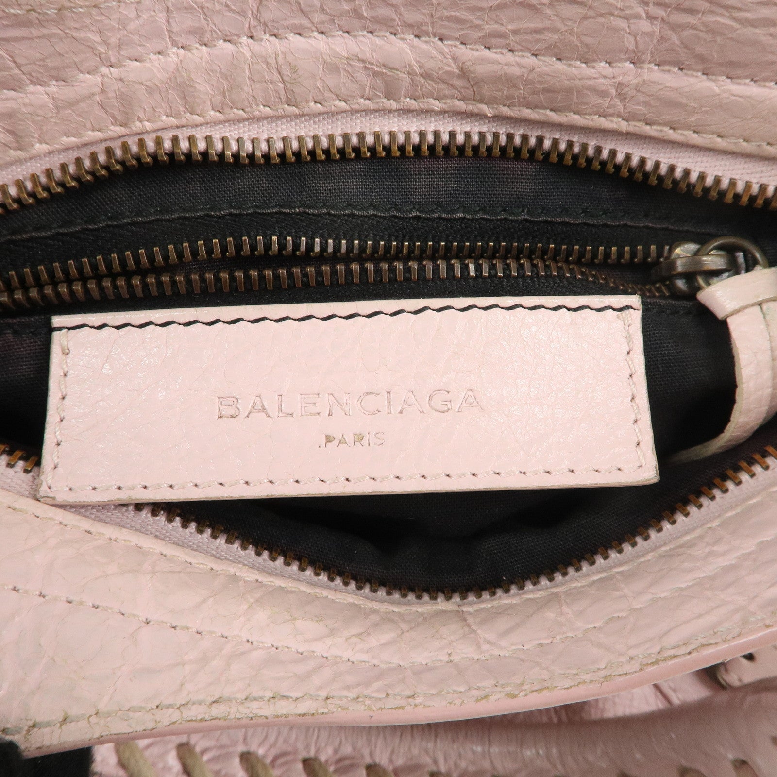 BALENCIAGA Leather Classic Mini City 2Way Bag Light Pink 300295