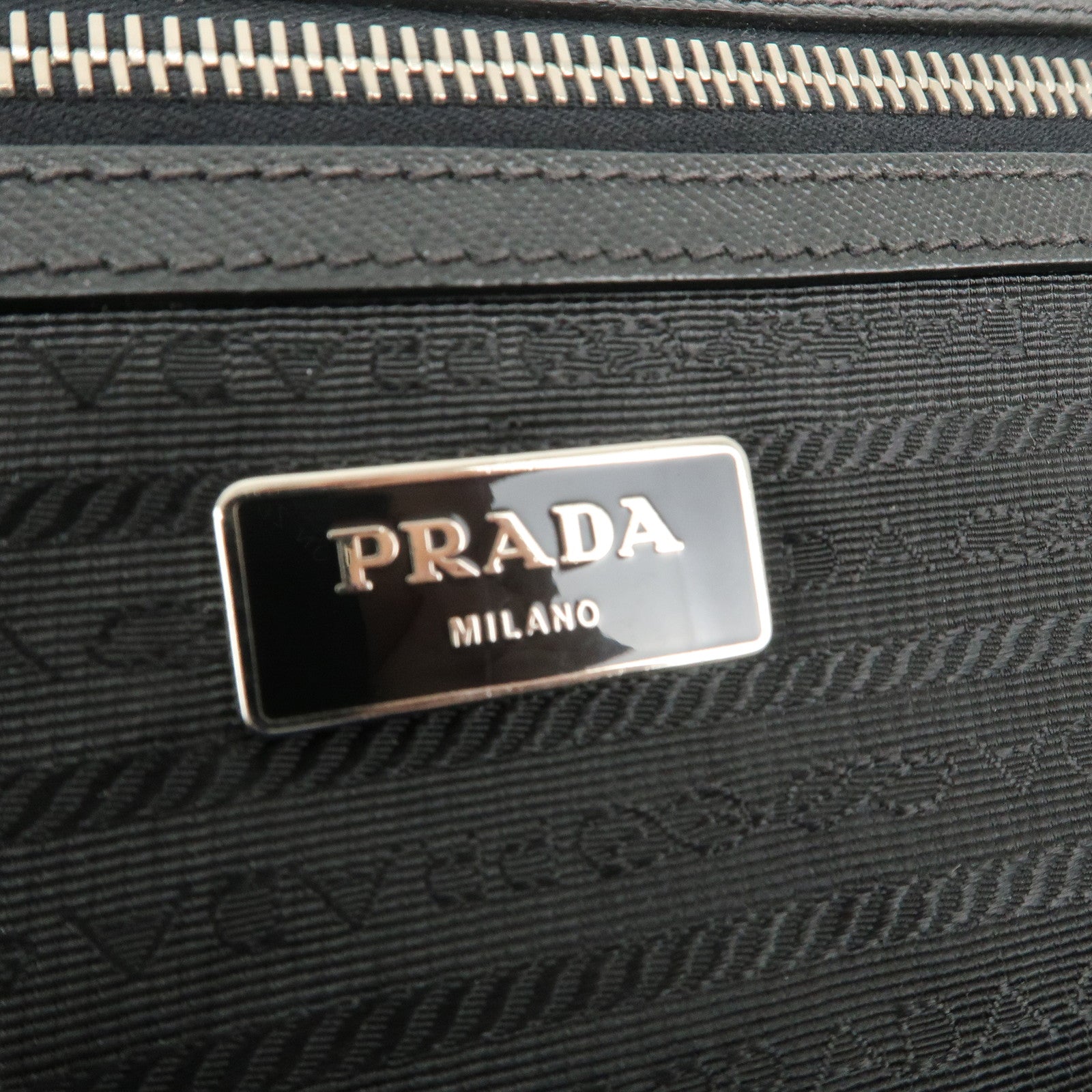 PRADA Logo Nylon Leather 2Way Shoulder Bag Camouflage Dragon VA889