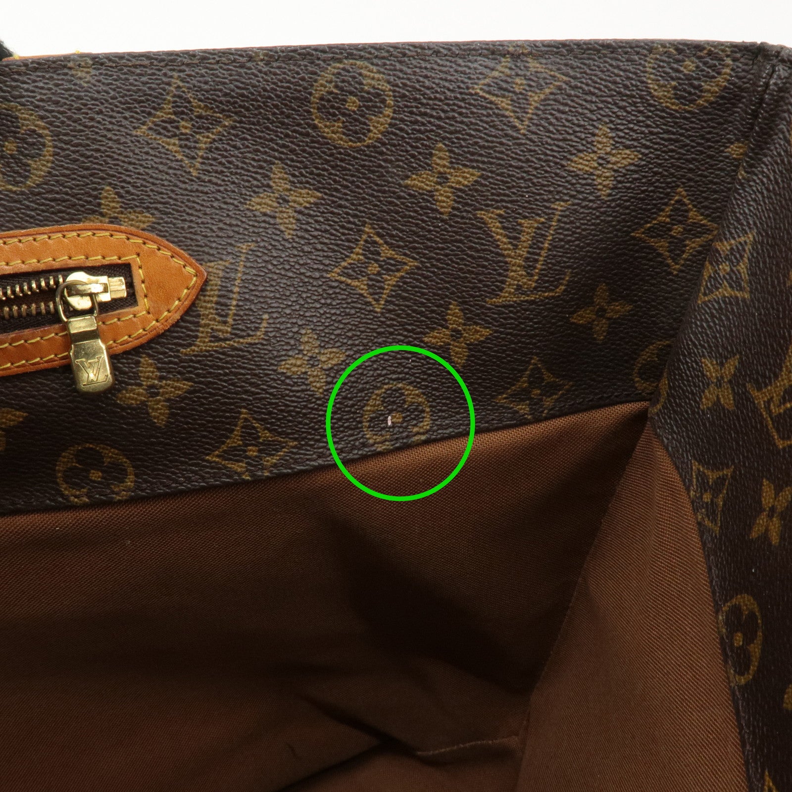 Louis Vuitton Monogram Sac Shopping Shoulder Bag Brown M51108