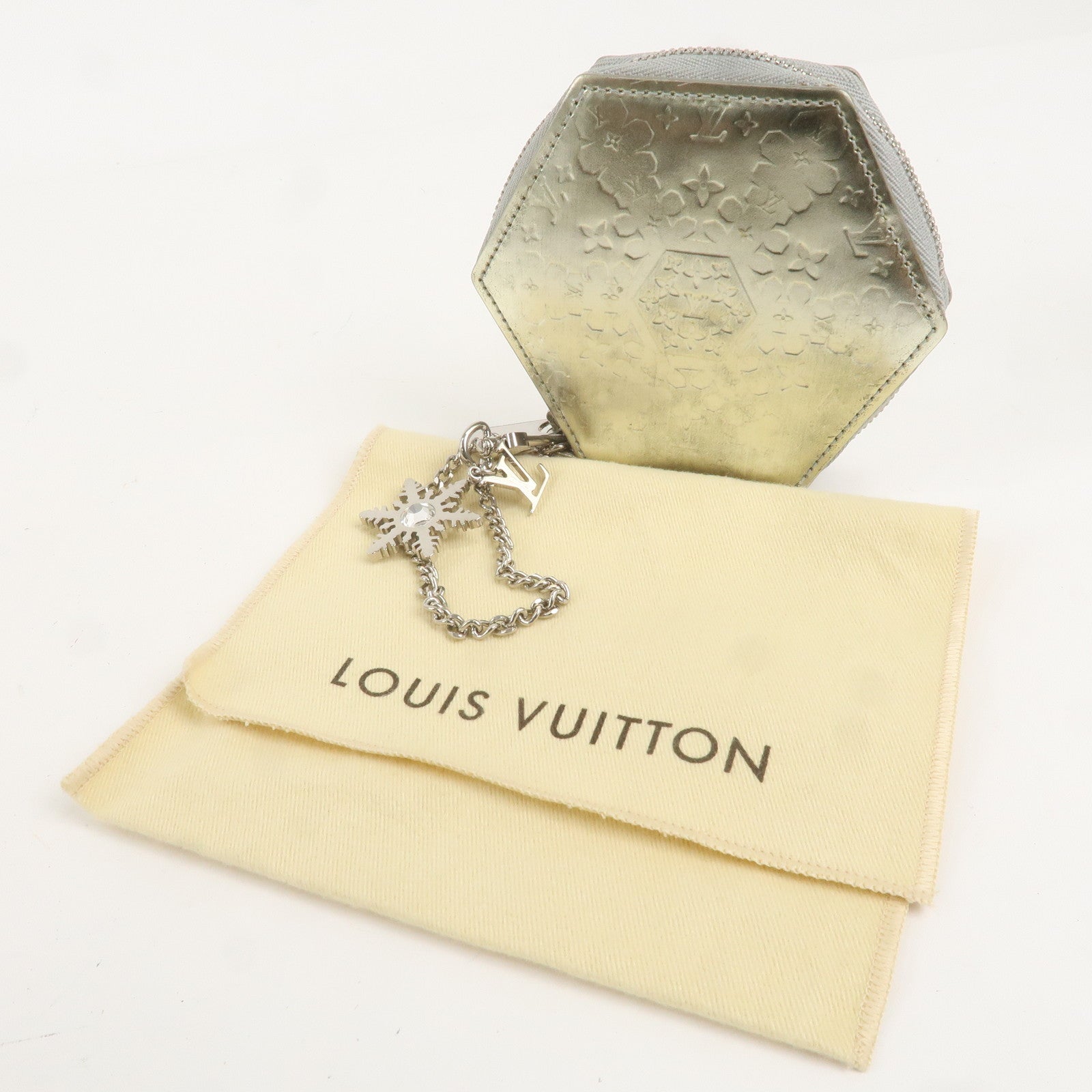 Louis Vuitton Monogram Vernis Porte Monnaie Flocon Argent M58218