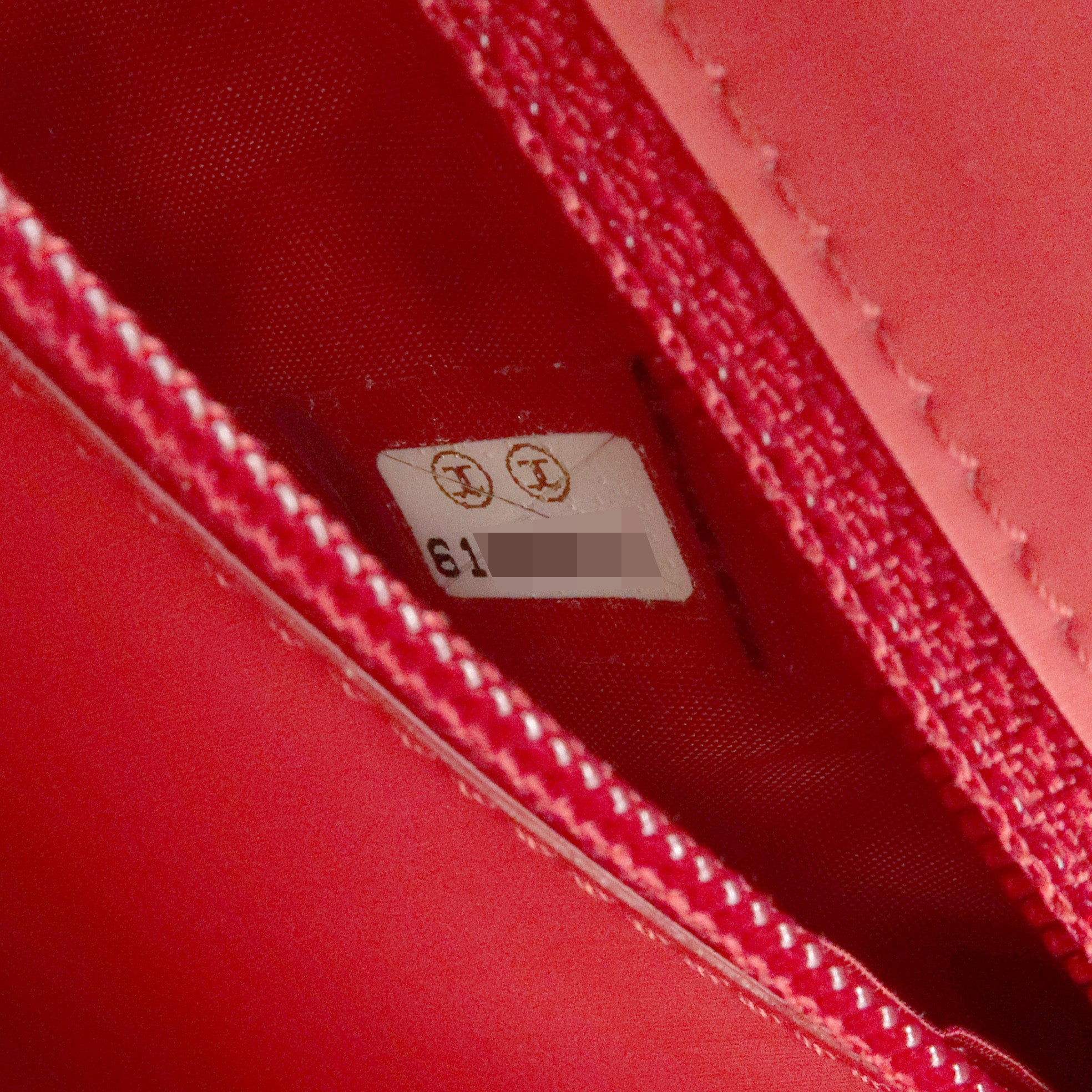 CHANEL Nylon Hologram Chain Shoulder Bag Hand Bag Red